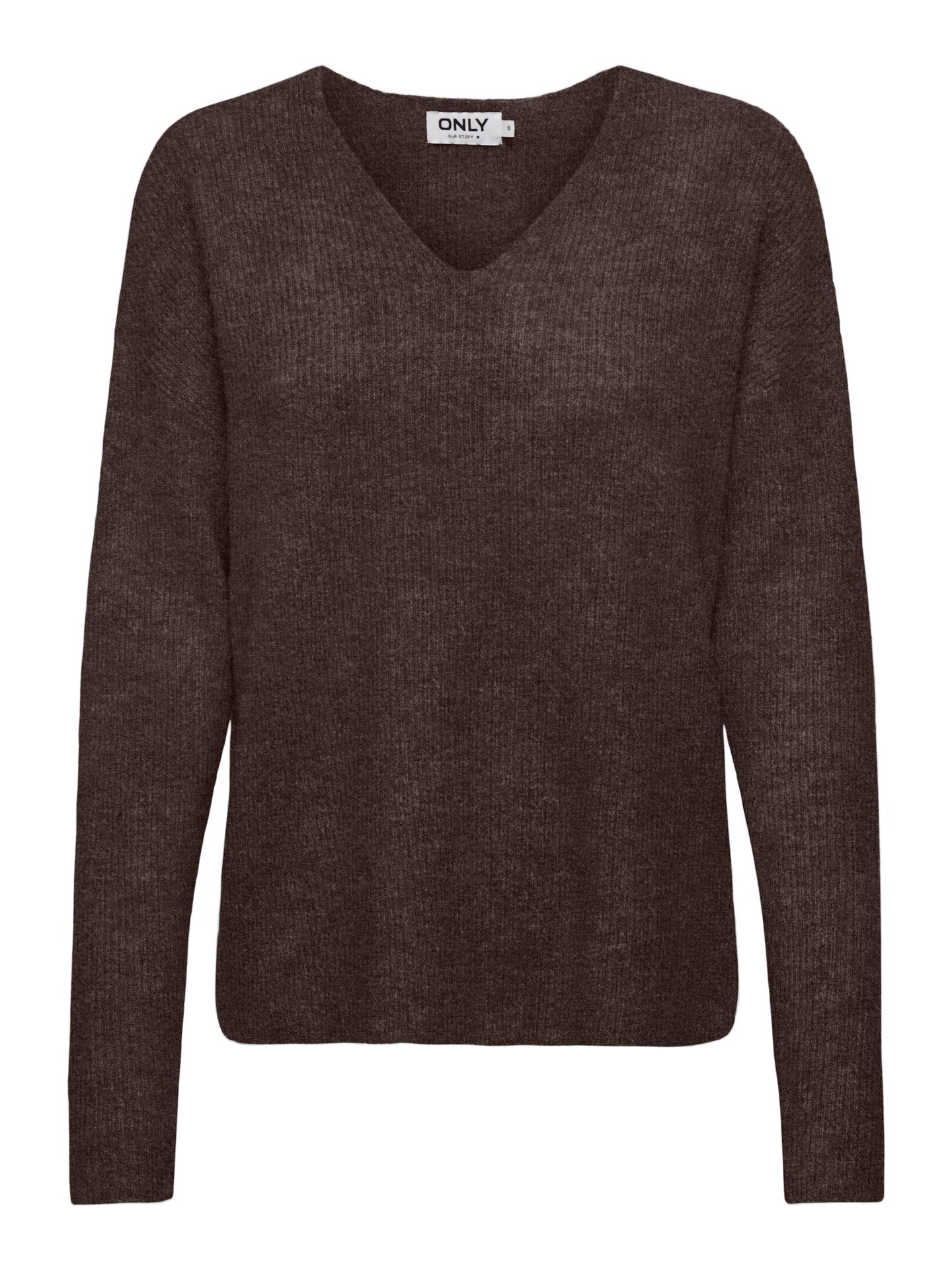 Only ONLCAMILLA V-NECK L/S PULLOVER KNT Coffee Bean/Los Angeles - Californi 00105529-EKA26011400003596