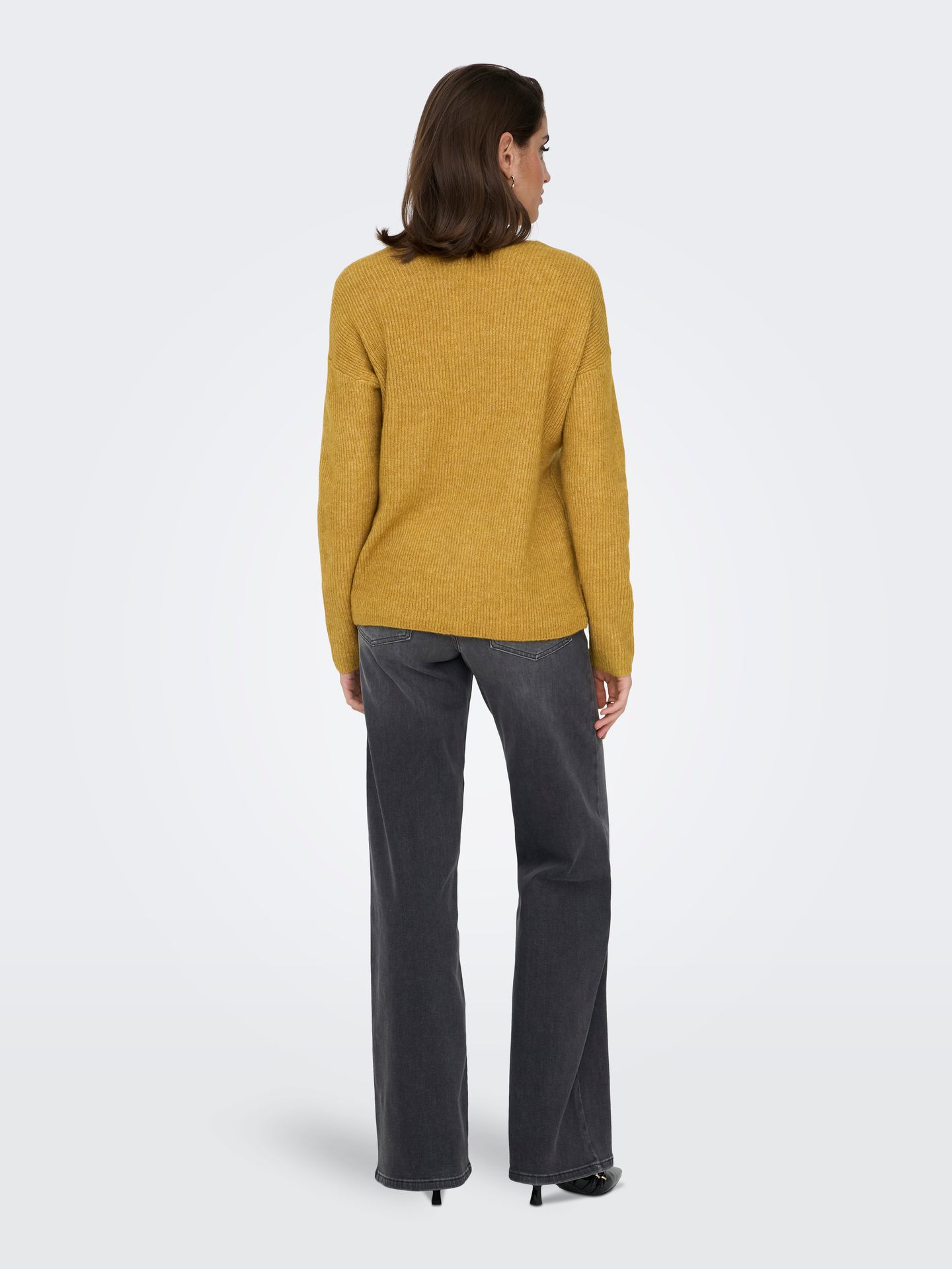Only ONLCAMILLA V-NECK L/S PULLOVER KNT Wood Thrush/MELANGE 2900168520021