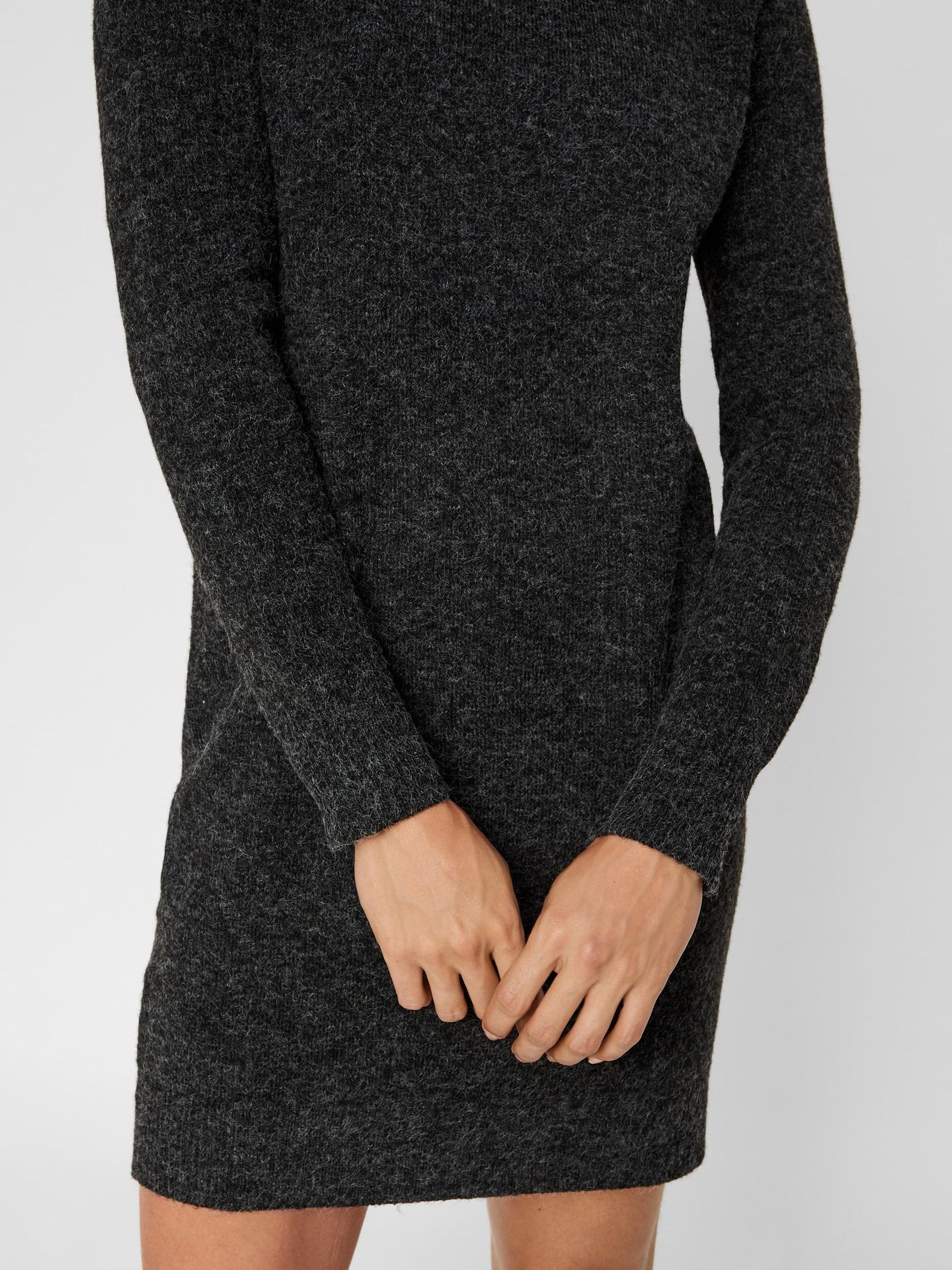 Vero Moda VMDOFFY LS O-NECK DRESS GA NOOS Black/COATED 2900141893012
