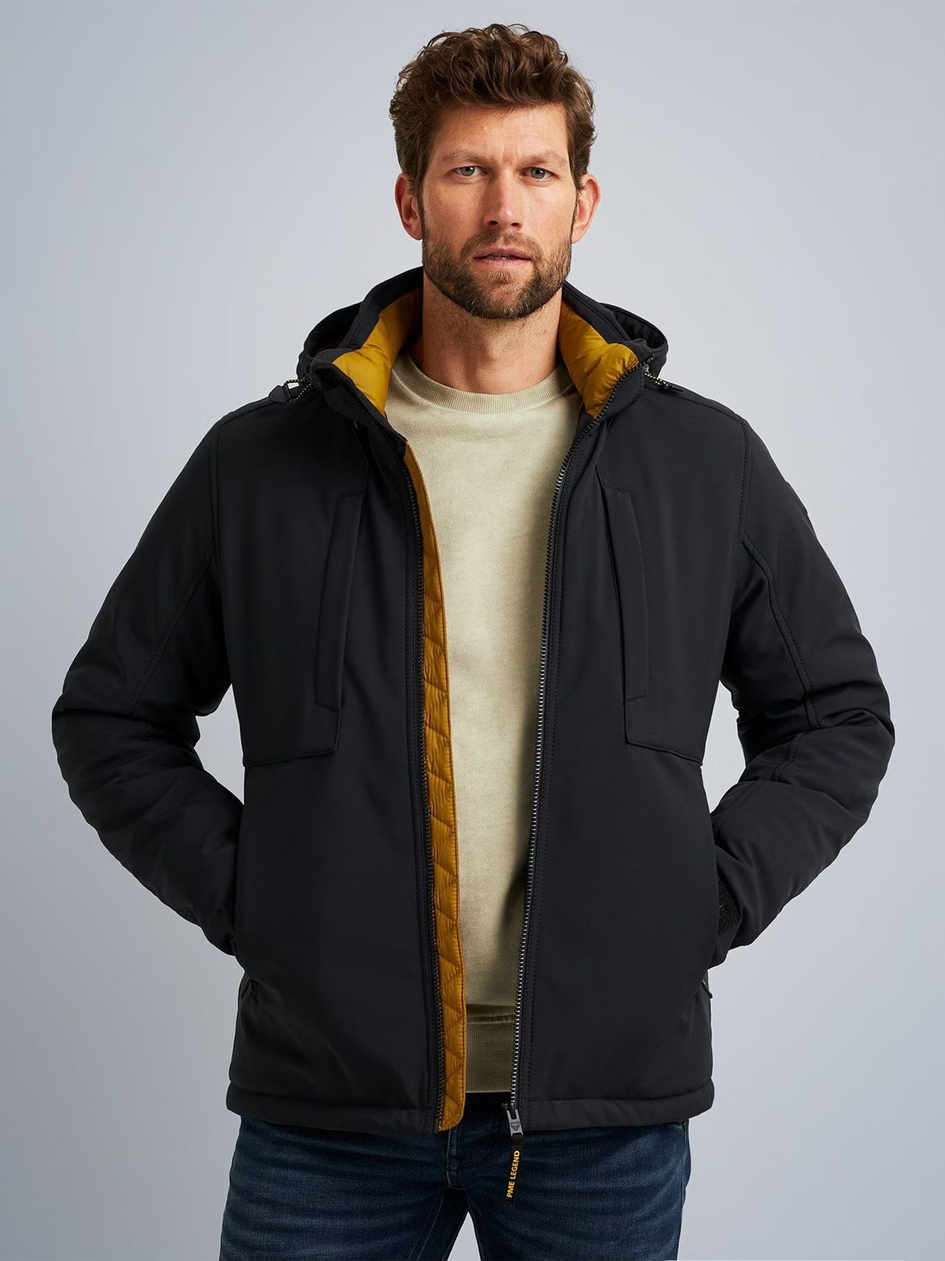 Pme Legend Semi long jacket HAWKDOWN 2.0 Soft Jet Black 00105577-9067