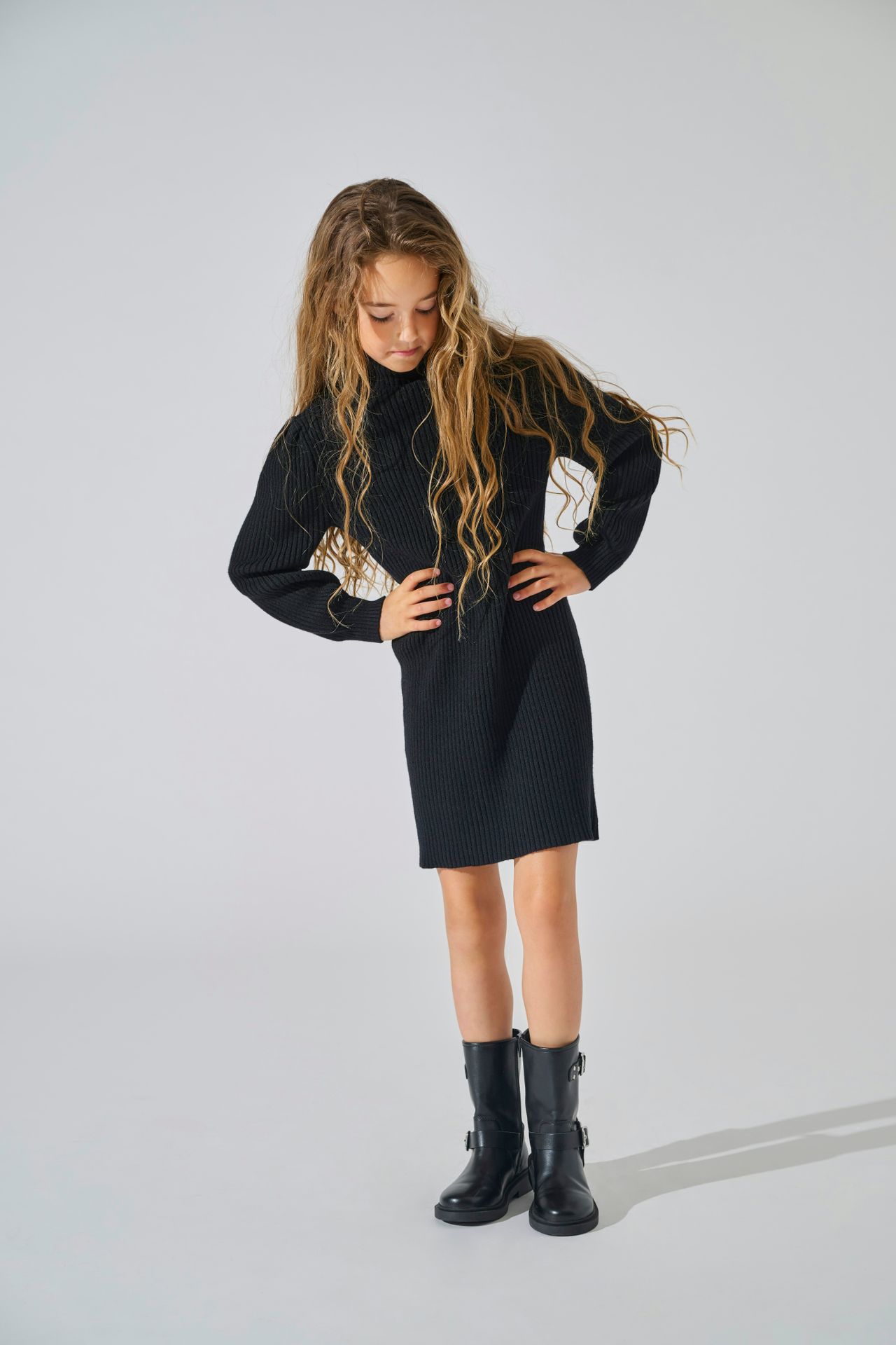 Kids Only KOGKATIA L/S DRESS KNT Black 2900141986042