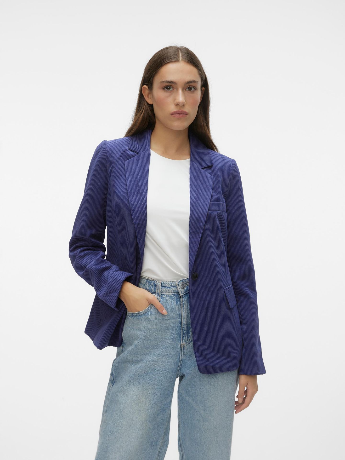 Vero Moda VMVIDA LS CORDUROY BLAZER Astral Aura 2900141987049