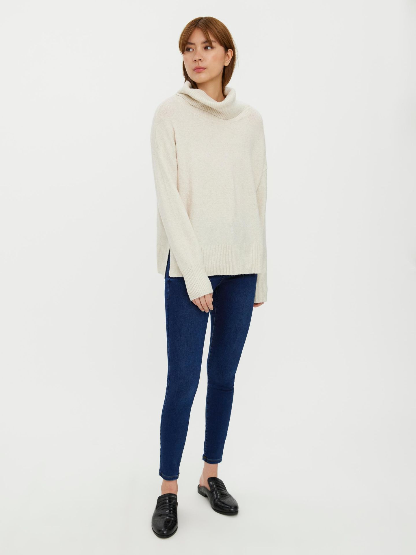 Vero Moda VMDOFFY LS COWLNECK BLOUSE GA NOOS Birch/Dicte 2900142035053