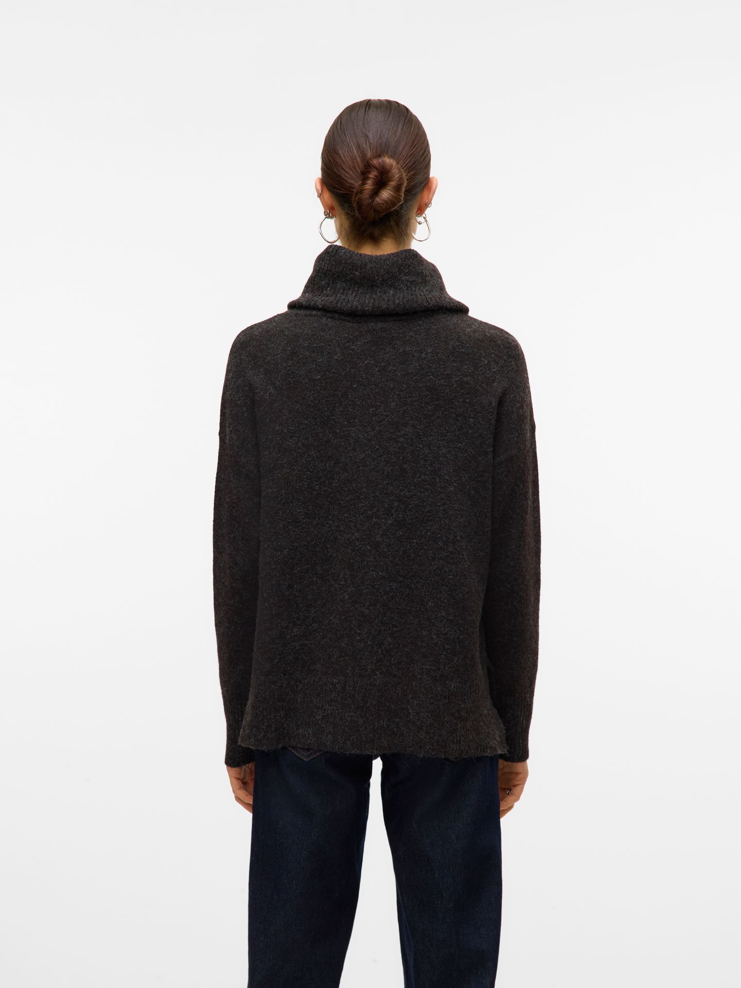 Vero Moda VMDOFFY LS COWLNECK BLOUSE GA NOOS Chocolate Torte/MELANGE 2900160830043