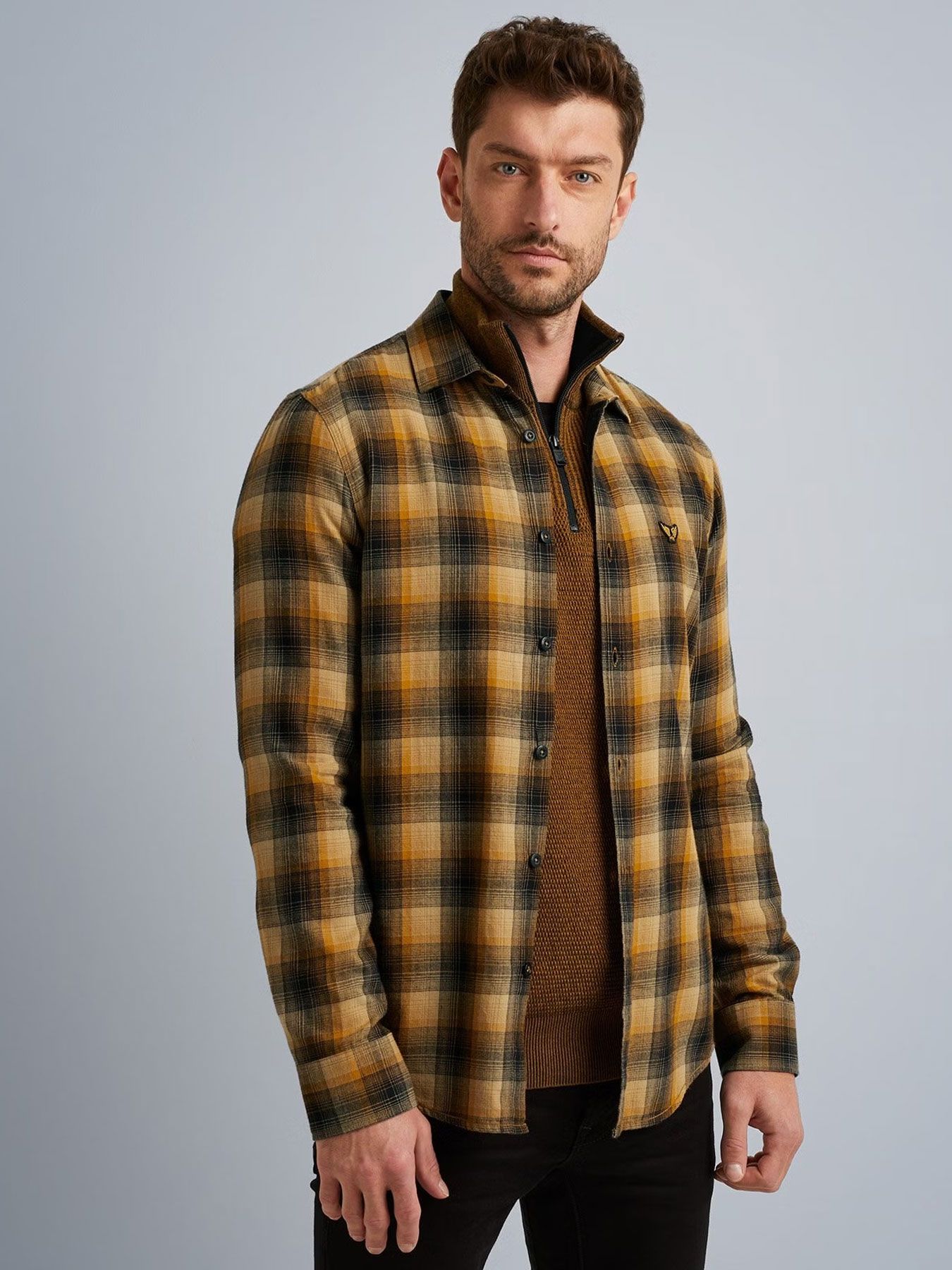 Pme Legend Long Sleeve Shirt Ctn Twill Check Cathay Spice 00105932-8196