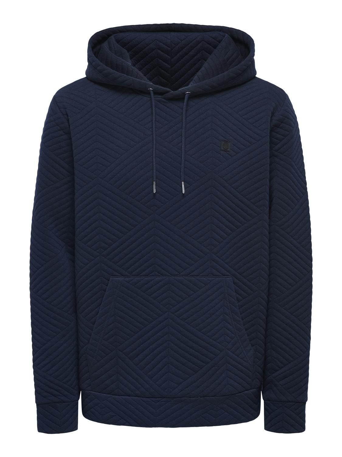 ONSKYLE REG QUILT HOODIE 3608 SWT