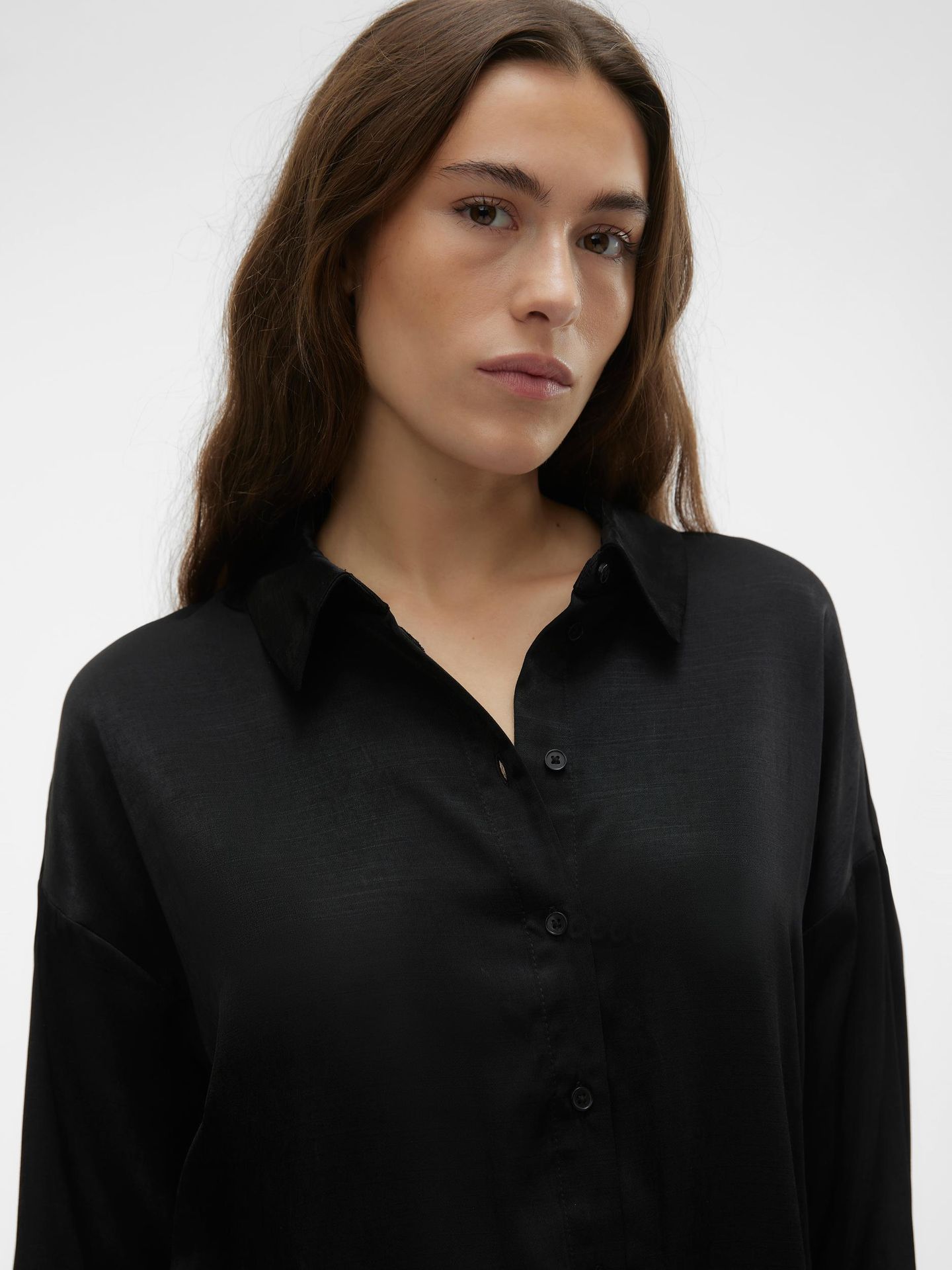 Vero Moda VMINA LS SHIRT WVN Black 2900142991014