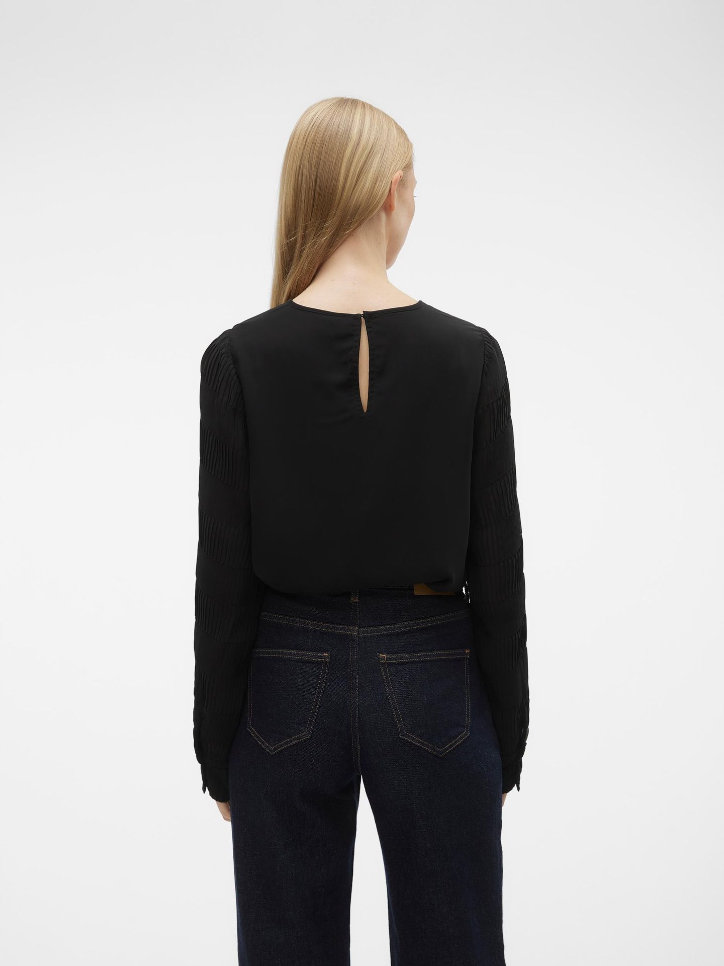 Vero Moda VMSKYLAR LS TOP WVN PA Black 2900143870035