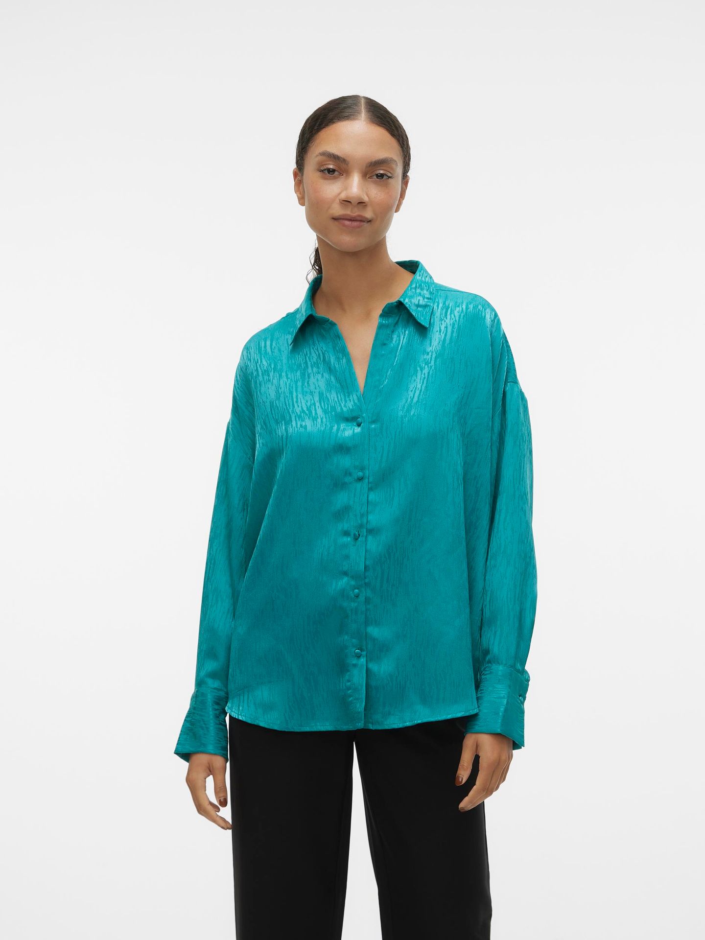 Vero Moda VMSINA LS LOOSE SHIRT WVN GA PA Parasailing 2900143871032