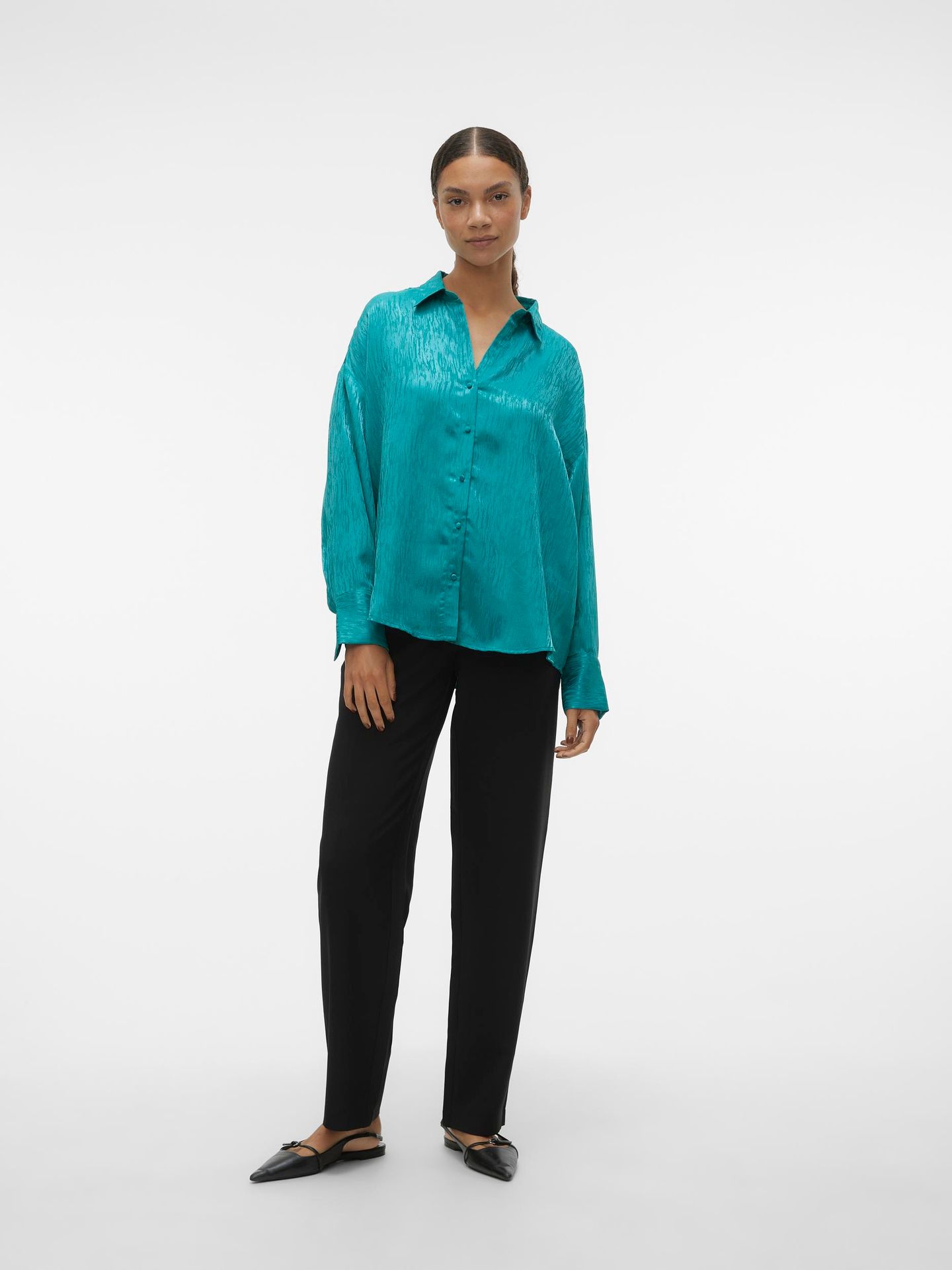 Vero Moda VMSINA LS LOOSE SHIRT WVN GA PA Parasailing 2900143871032