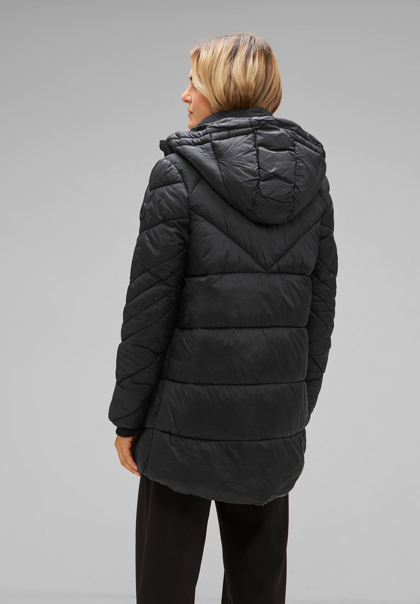 Street-One Padded mid lenght jacket Zwart 2900143902132