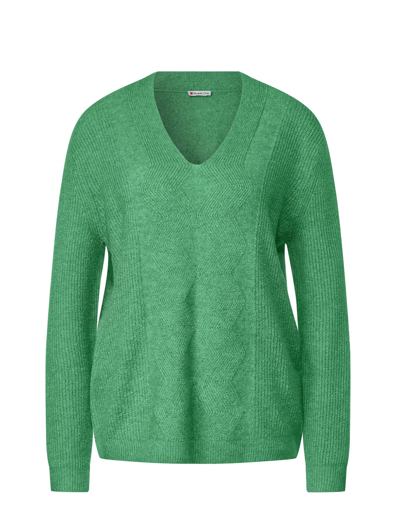 Street-One Fancy ribbed sweater GREEN 00106667-GRE
