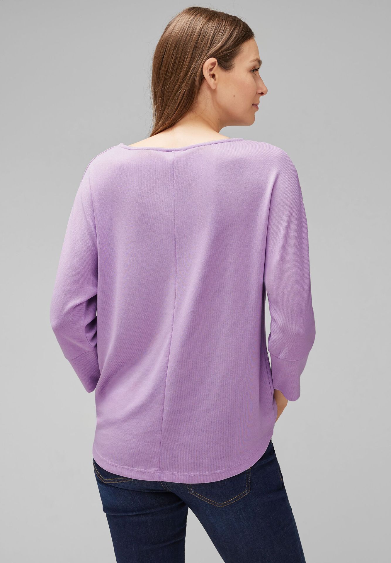 Street-One Basic knit look shirt Lila 2900143921133