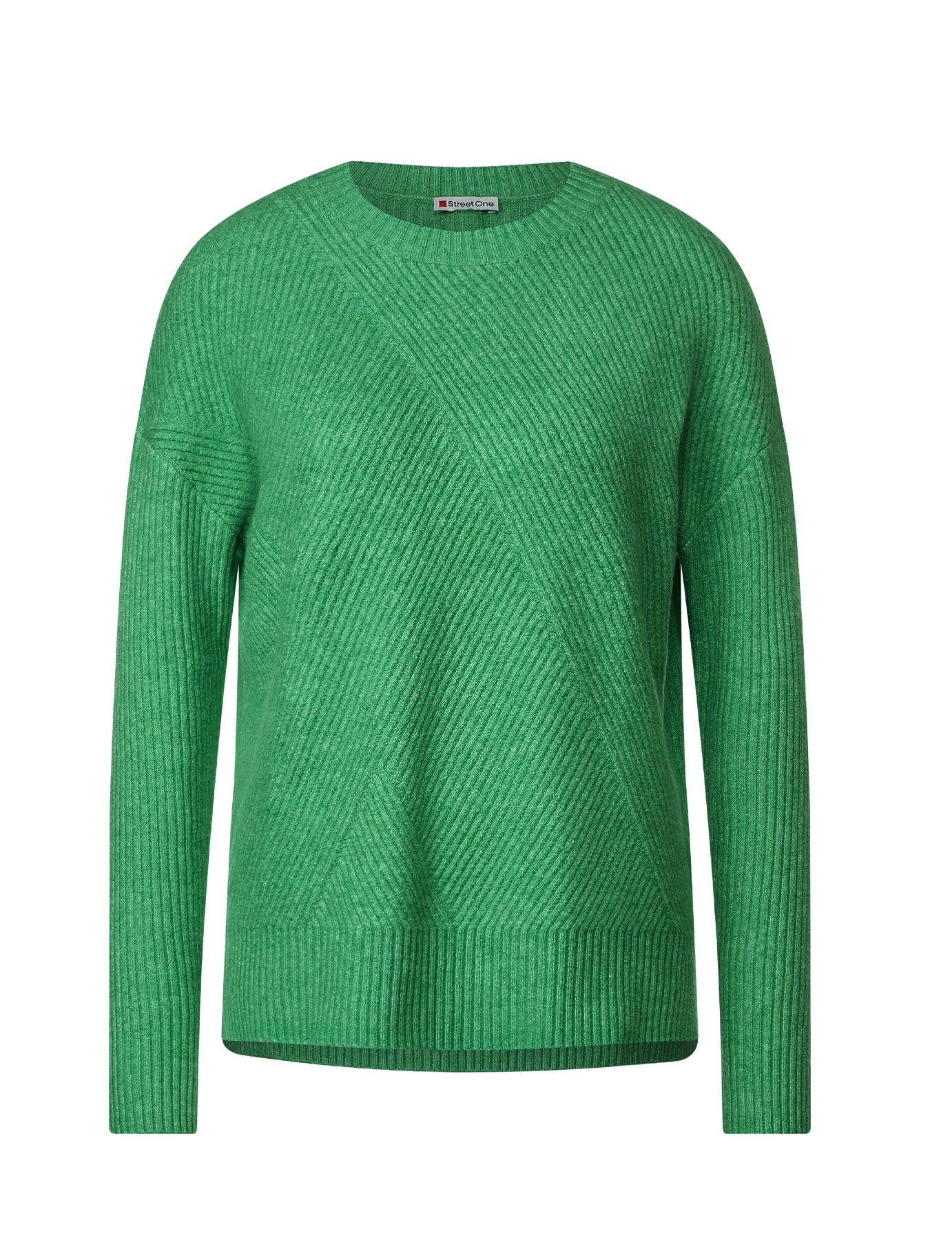 Street-One Ltd qr round neck sweater GREEN 00106707-GRE