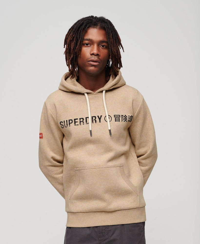 Superdry Workwear logo vintage hoodie 9xe Tan brown 00106818-9XE