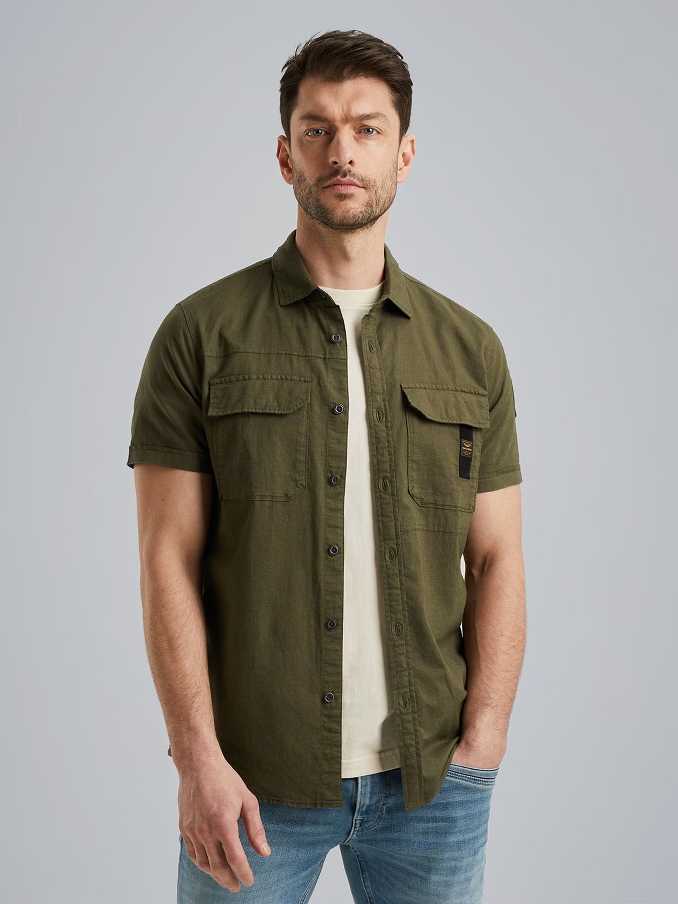 Short Sleeve Shirt Ctn/linen