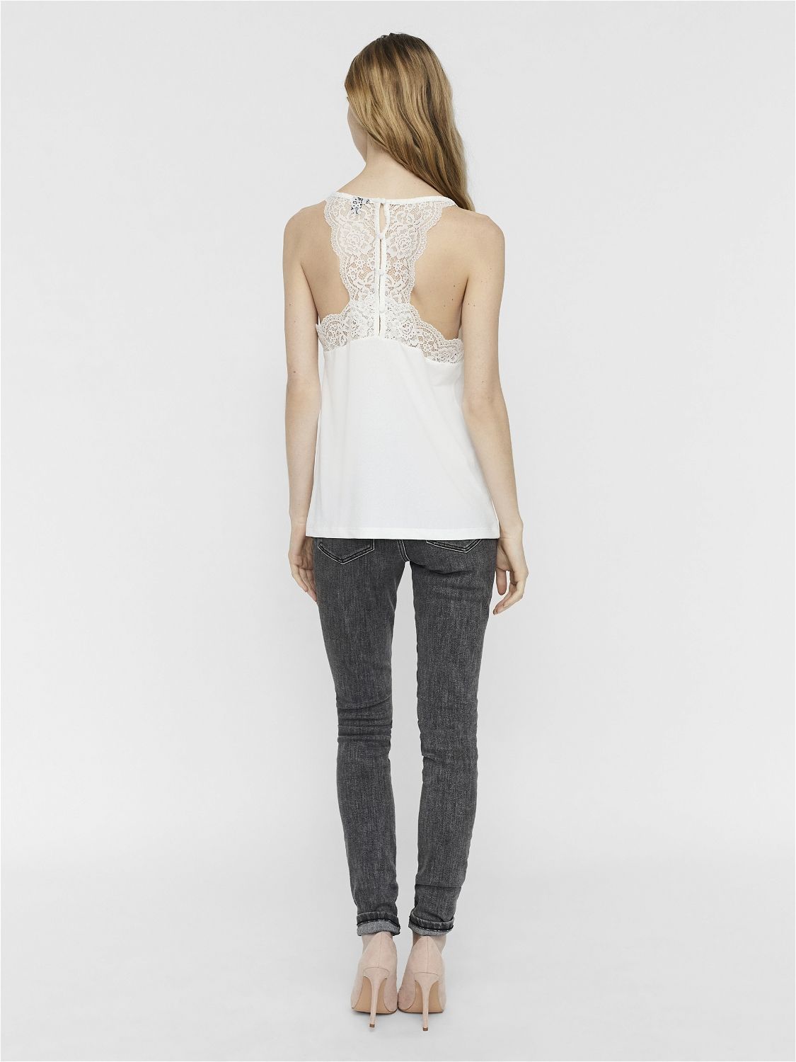 Vero Moda VMANA S/L LACE TOP GA NOOS Snow White 2900144607067