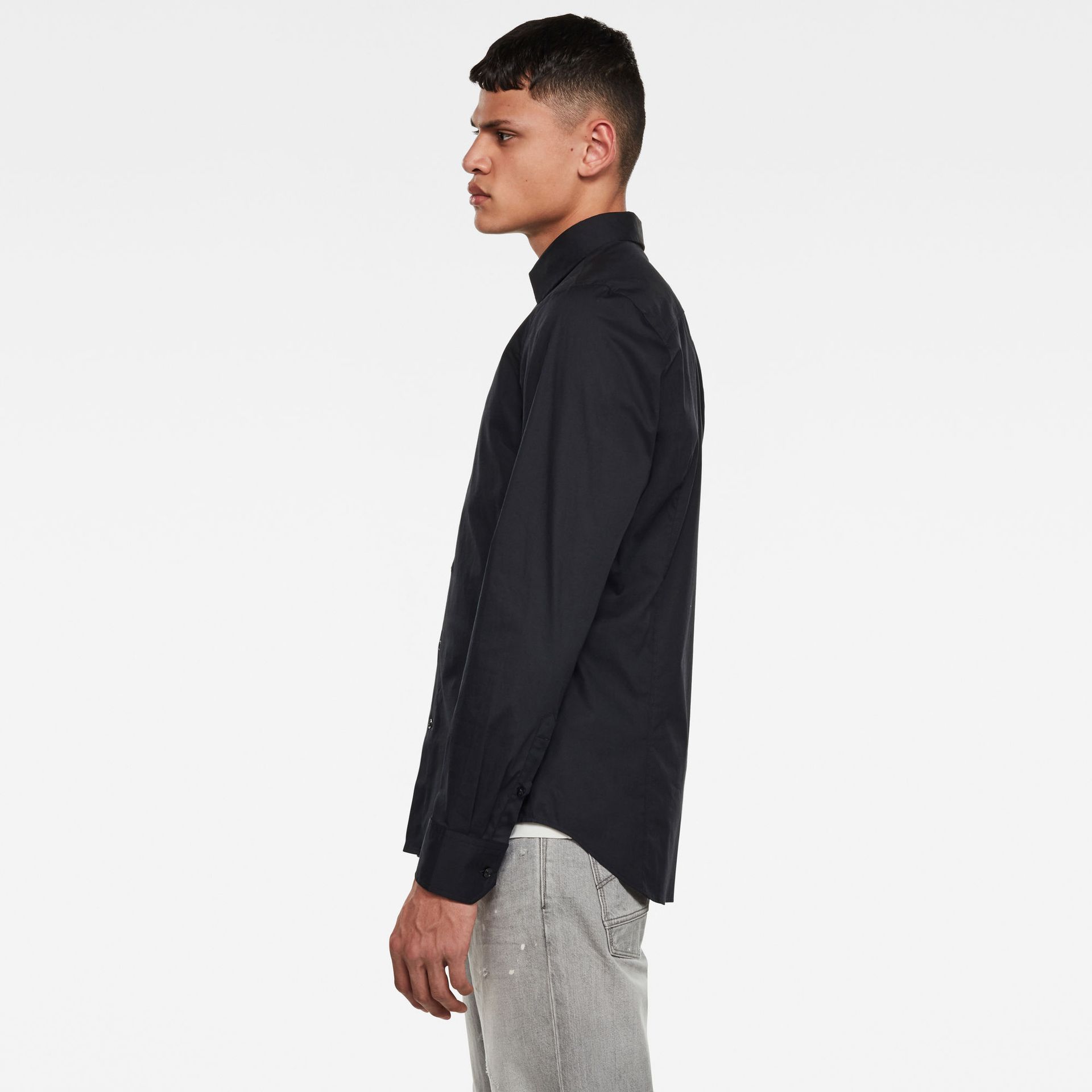 G-star Raw Dressed Super Slim Shirt l\s 6484 dk black 2900144643089