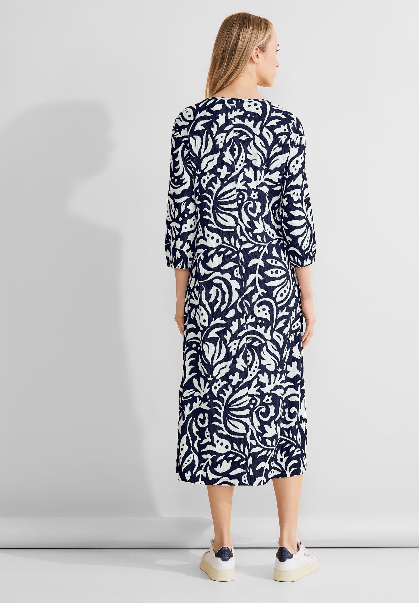 Street-One Midi Crincle Dress_AOP deep blue 2900144680046 Street-One Midi Crincle Dress_AOP deep blue 2900144680046