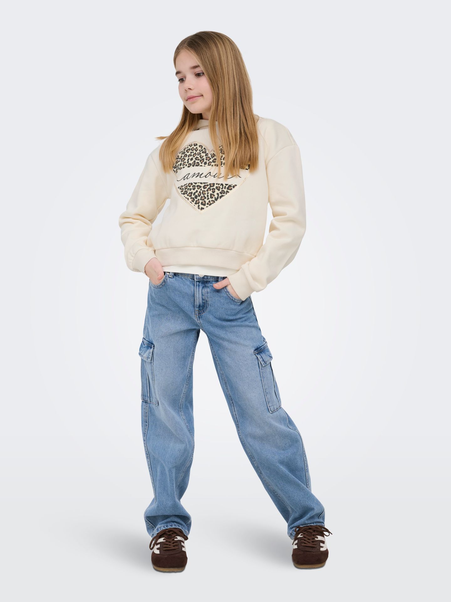 Kids Only KOGHARMONY WIDE CARGO CARROT PIM NO Light Blue Denim 2900144713027