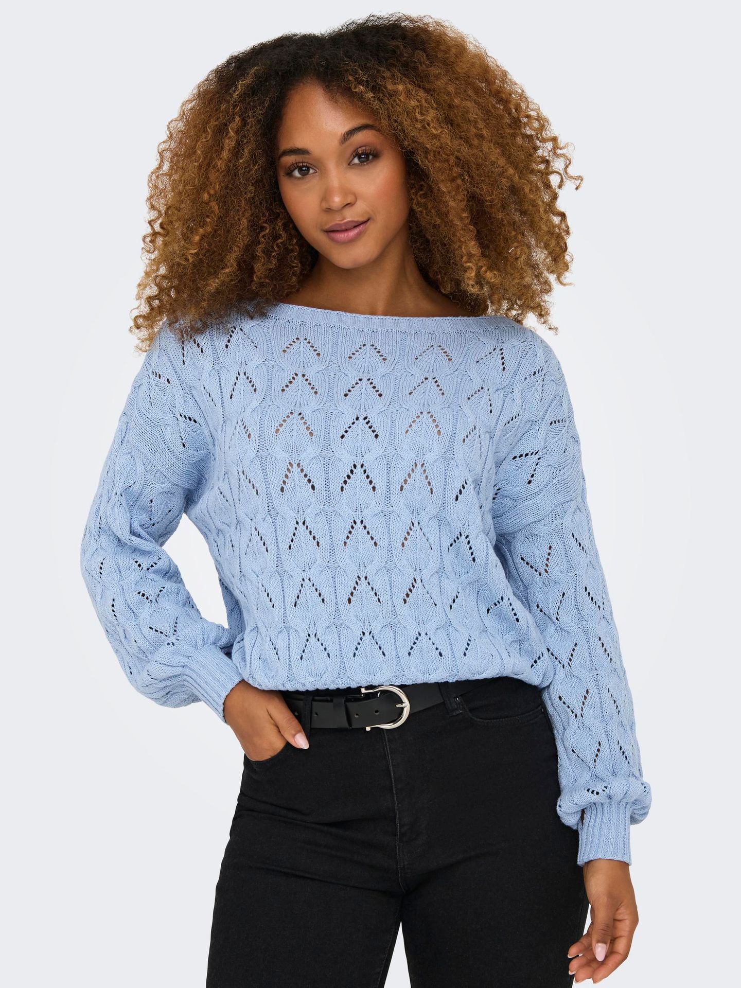 Only ONLBRYNN LIFE STRUCTURE L/S PUL KNT Skyway/Melange 2900144751043 Only ONLBRYNN LIFE STRUCTURE L/S PUL KNT Skyway/Melange 2900144751043