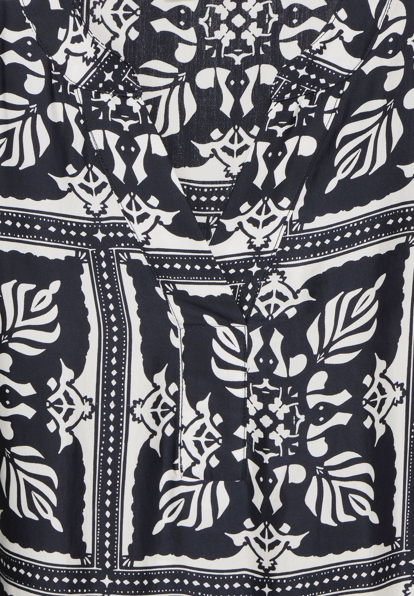 Street-One Printed Border Viscose Dress deep blue 2900144826031