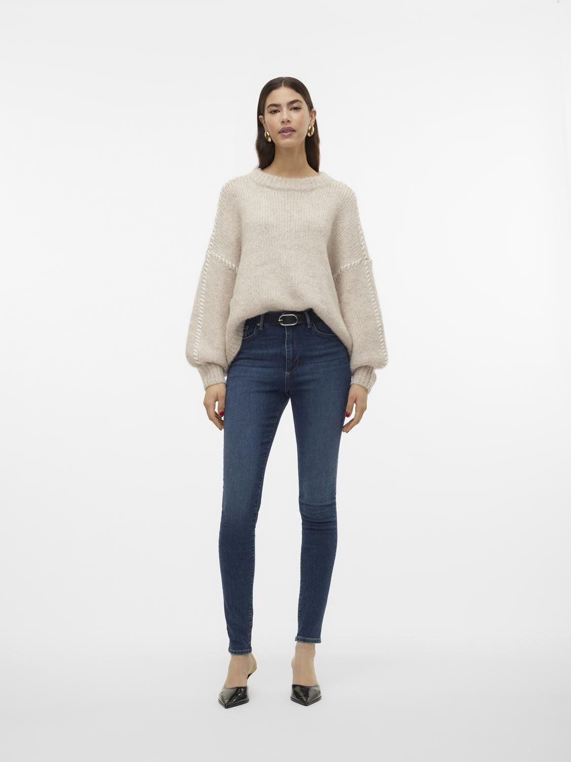 Vero Moda VMZEN LS O-NECK PULLOVER GA EXP REP Birch/Dicte 2900144932039