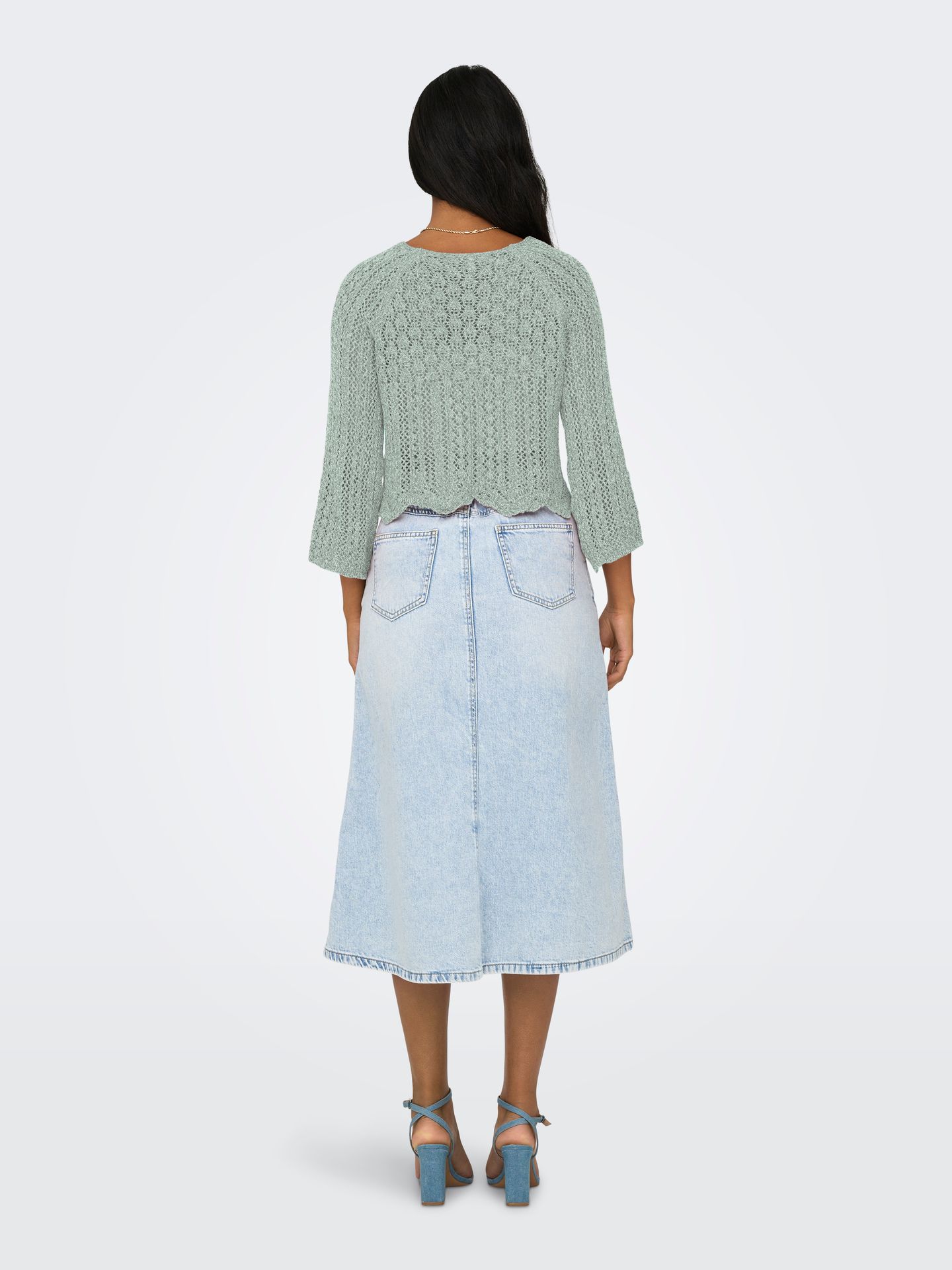 Only ONLNOLA LIFE  3/4 PULLOVER KNT NOOS Jadeite 2900153405036 Only ONLNOLA LIFE  3/4 PULLOVER KNT NOOS Jadeite 2900153405036