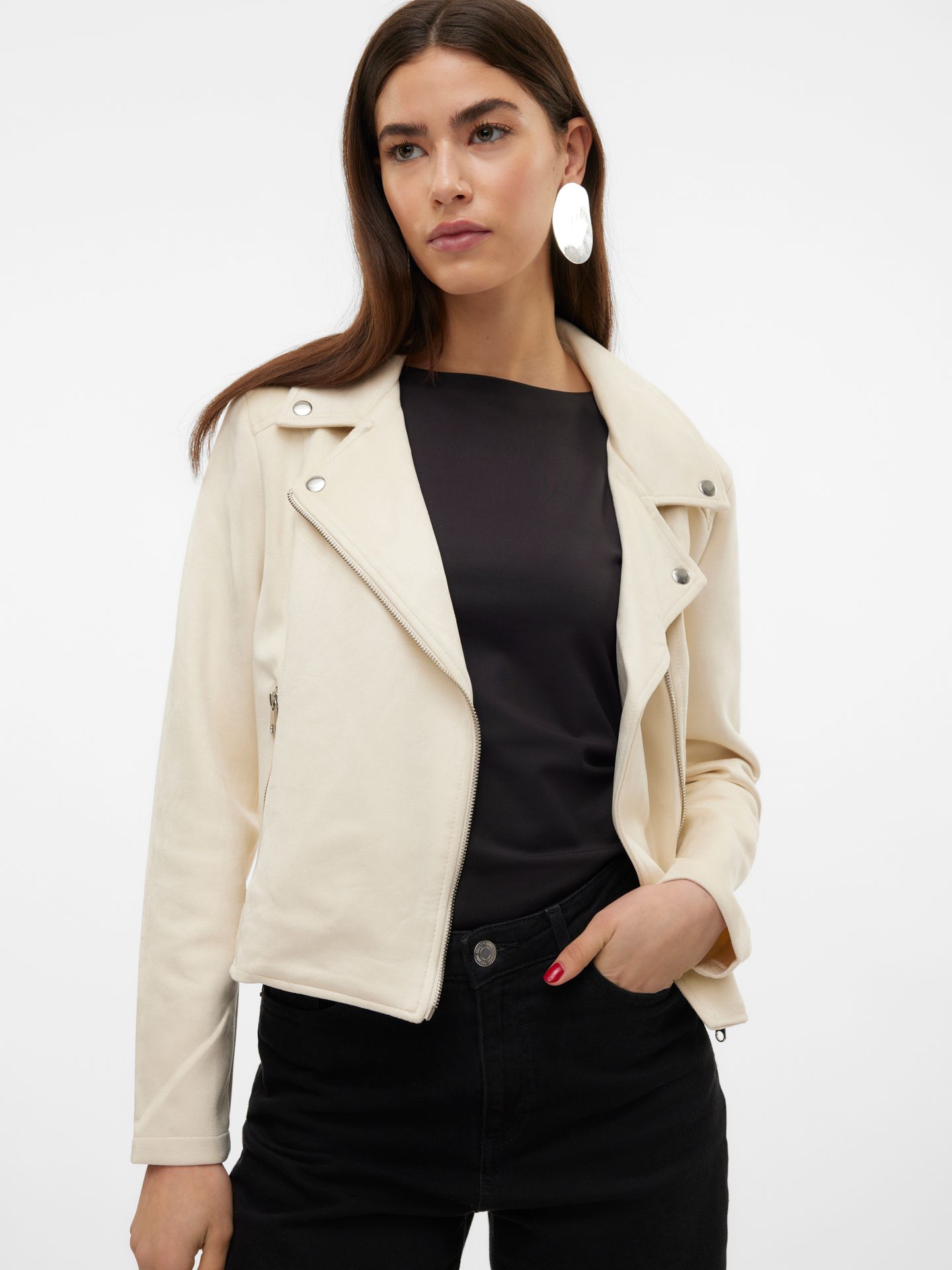 Vero Moda VMJOSE SHORT FAUX SUEDE JACKET GA N Birch 2900144961015