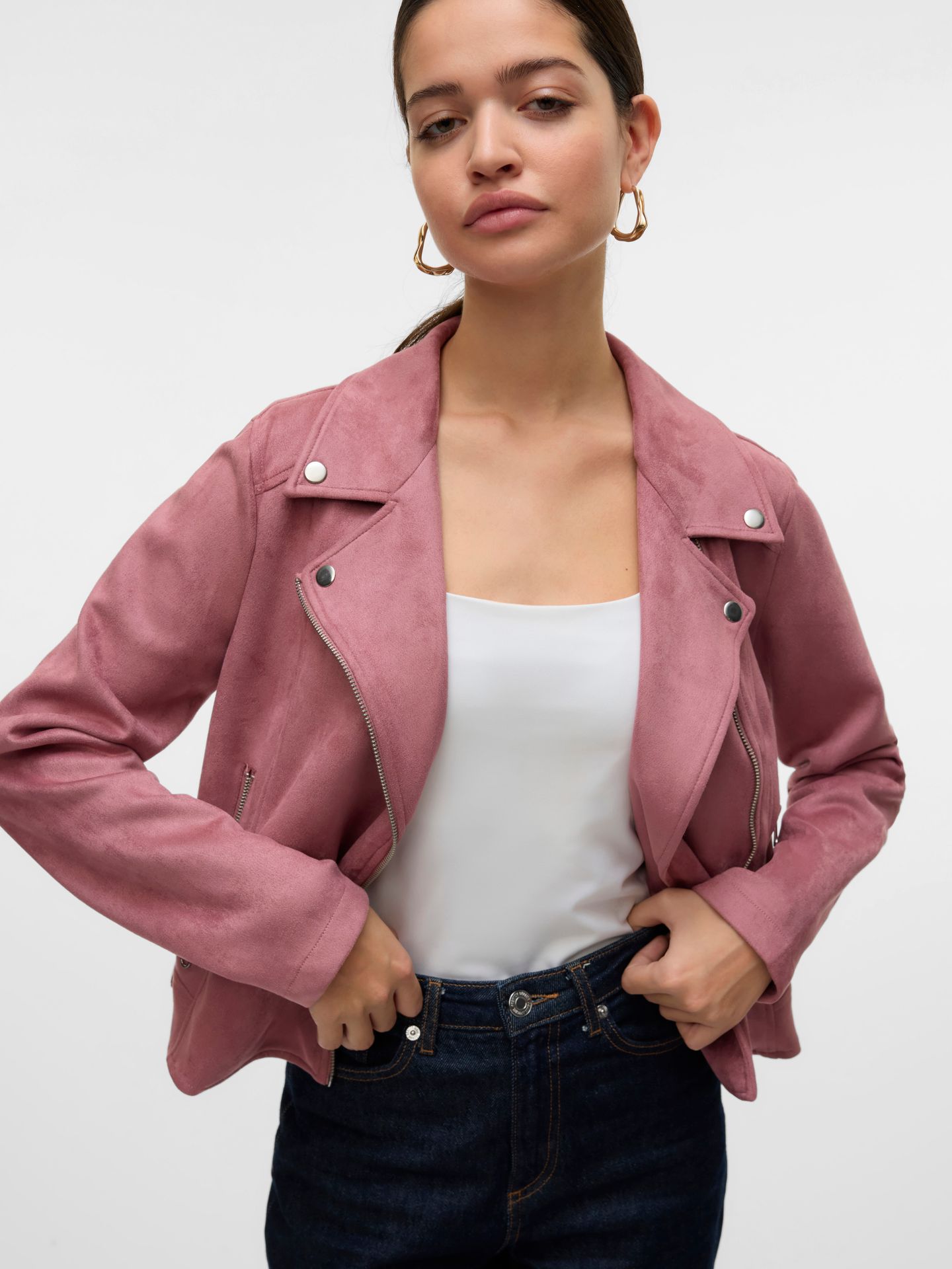 Vero Moda VMJOSE SHORT FAUX SUEDE JACKET GA N Nostalgia Rose 2900153377043 Vero Moda VMJOSE SHORT FAUX SUEDE JACKET GA N Nostalgia Rose 2900153377043