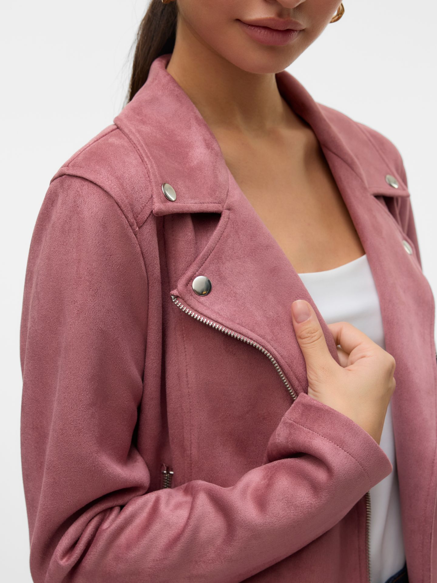 Vero Moda VMJOSE SHORT FAUX SUEDE JACKET GA N Nostalgia Rose 2900153377043 Vero Moda VMJOSE SHORT FAUX SUEDE JACKET GA N Nostalgia Rose 2900153377043