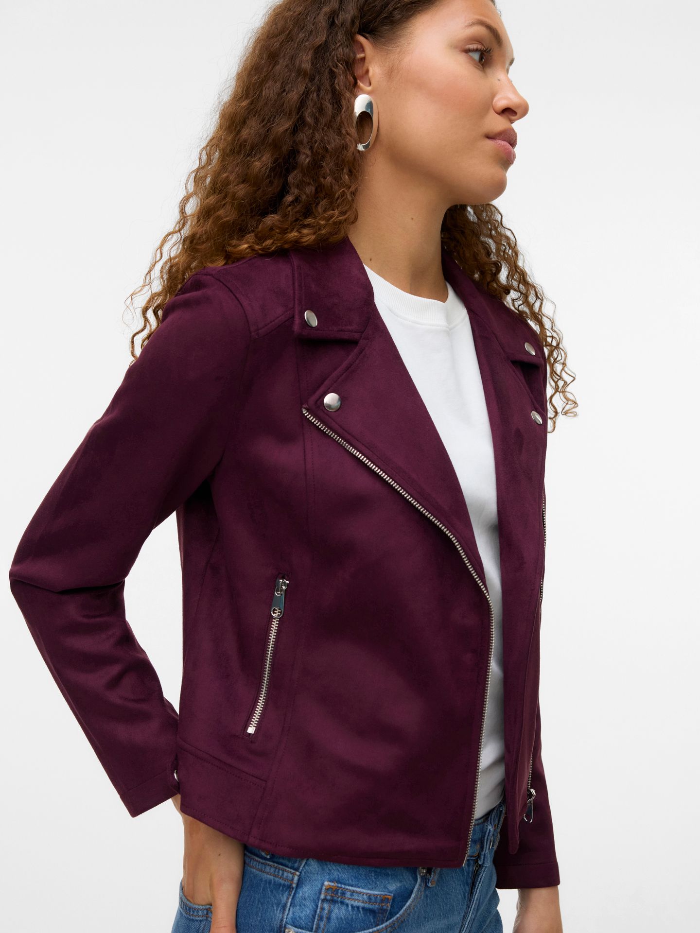 Vero Moda VMJOSE SHORT FAUX SUEDE JACKET GA N Winetasting 00107170-EKA26011400003045