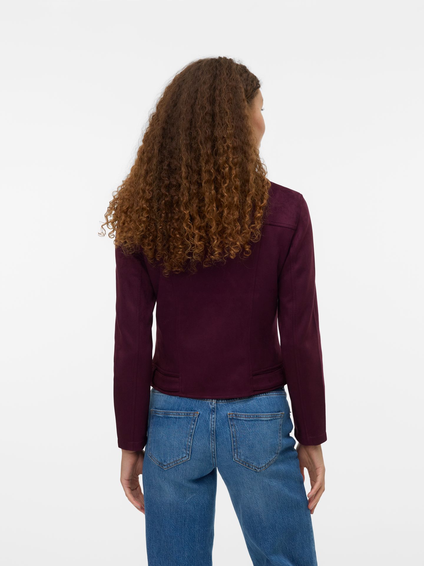 Vero Moda VMJOSE SHORT FAUX SUEDE JACKET GA N Winetasting 2900168908034