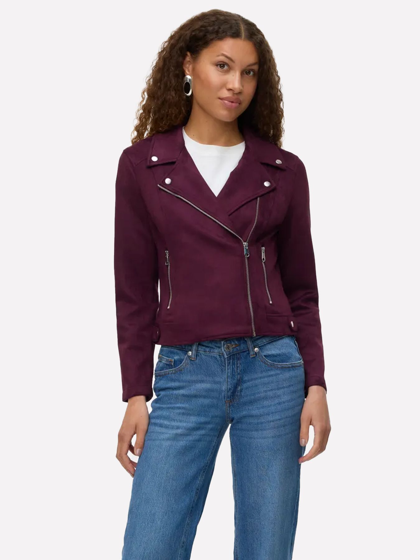 Vero Moda VMJOSE SHORT FAUX SUEDE JACKET GA N Winetasting 2900168908034