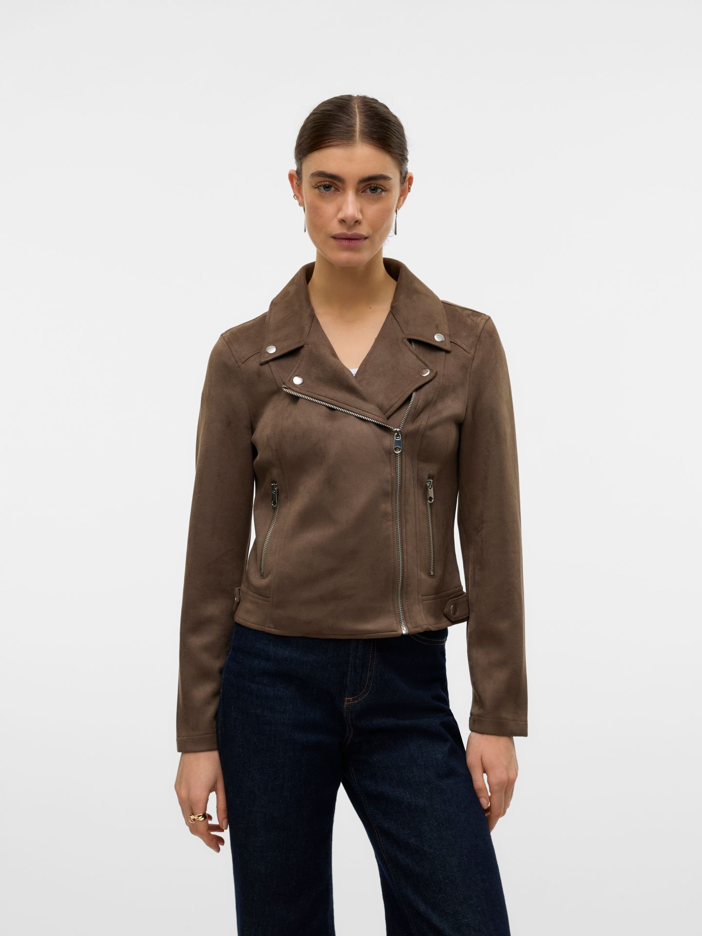 Vero Moda VMJOSE SHORT FAUX SUEDE JACKET GA N Chocolate Chip 00107170-EKA26011400003707