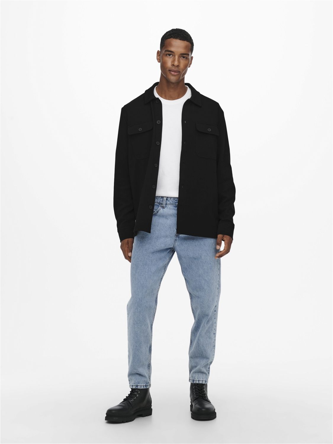 Only & Sons ONSNEWKODYL OVERSHIRT SWEAT NOOS Black 2900151564018 Only & Sons ONSNEWKODYL OVERSHIRT SWEAT NOOS Black 2900151564018