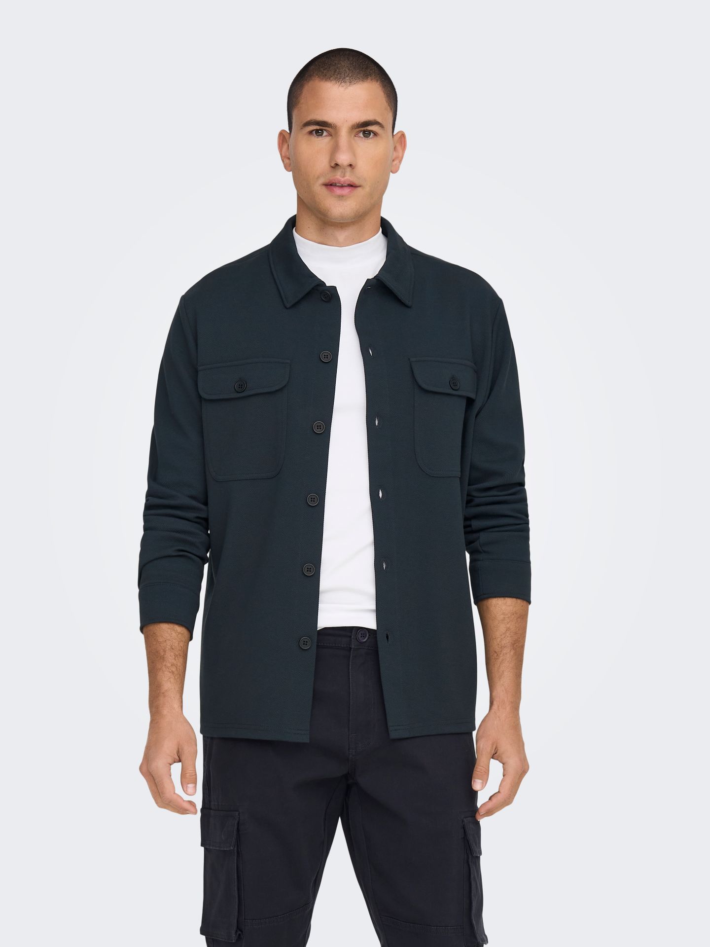 Only & Sons ONSNEWKODYL OVERSHIRT SWEAT NOOS Dark Navy 00107202-EKA26011400000275