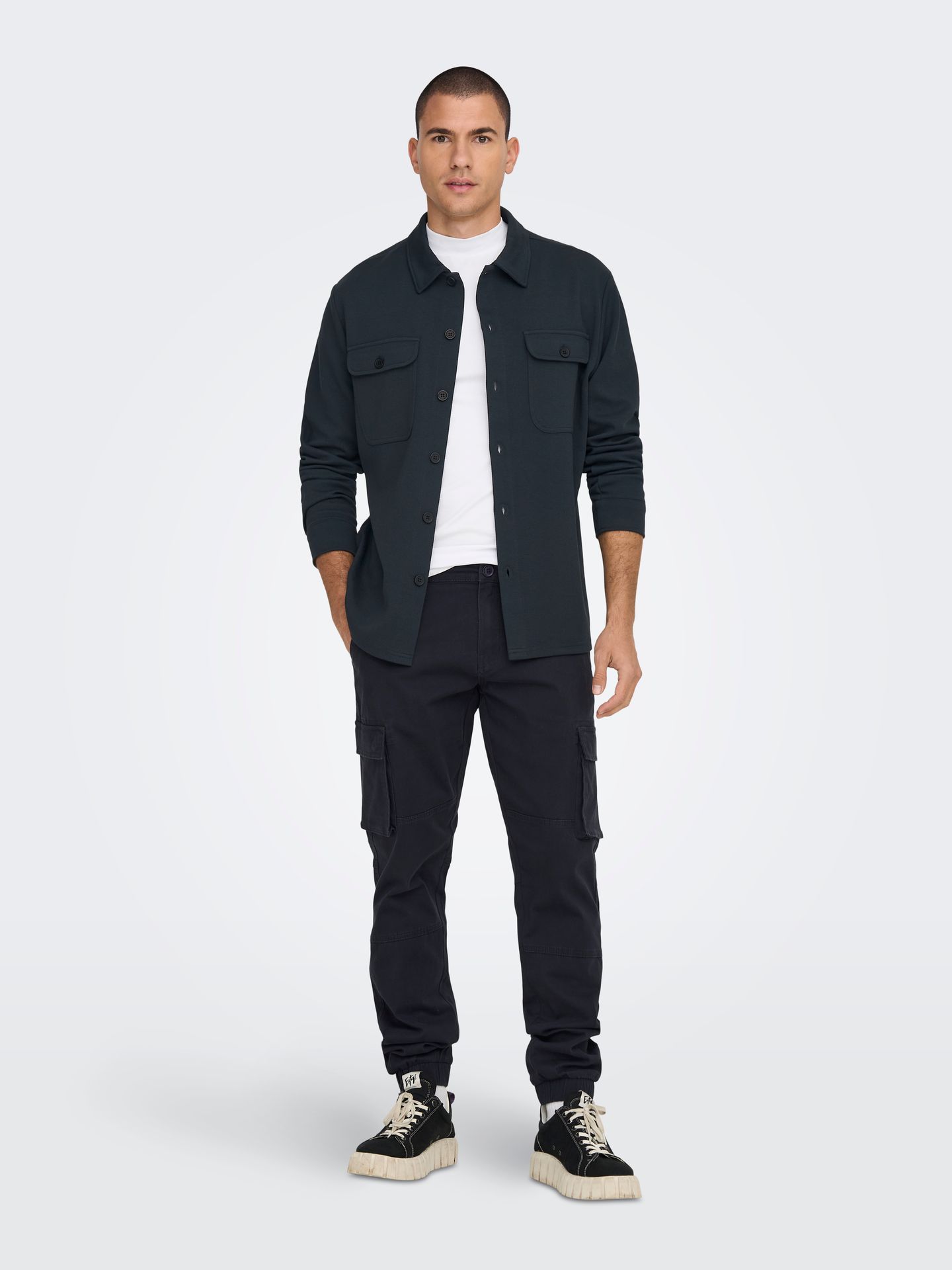 Only & Sons ONSNEWKODYL OVERSHIRT SWEAT NOOS Dark Navy 2900160299024