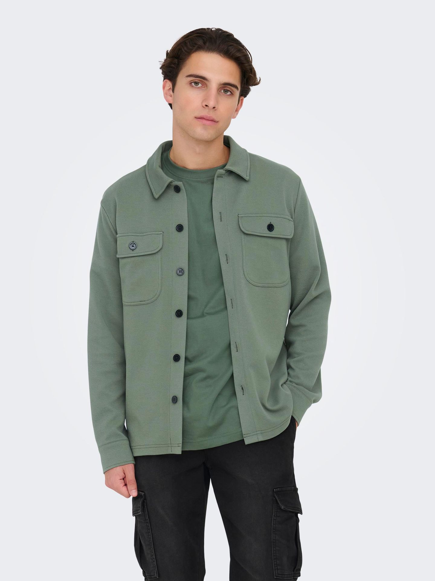 Only & Sons ONSNEWKODYL OVERSHIRT SWEAT NOOS Castor Gray 2900145015038 Only & Sons ONSNEWKODYL OVERSHIRT SWEAT NOOS Castor Gray 2900145015038
