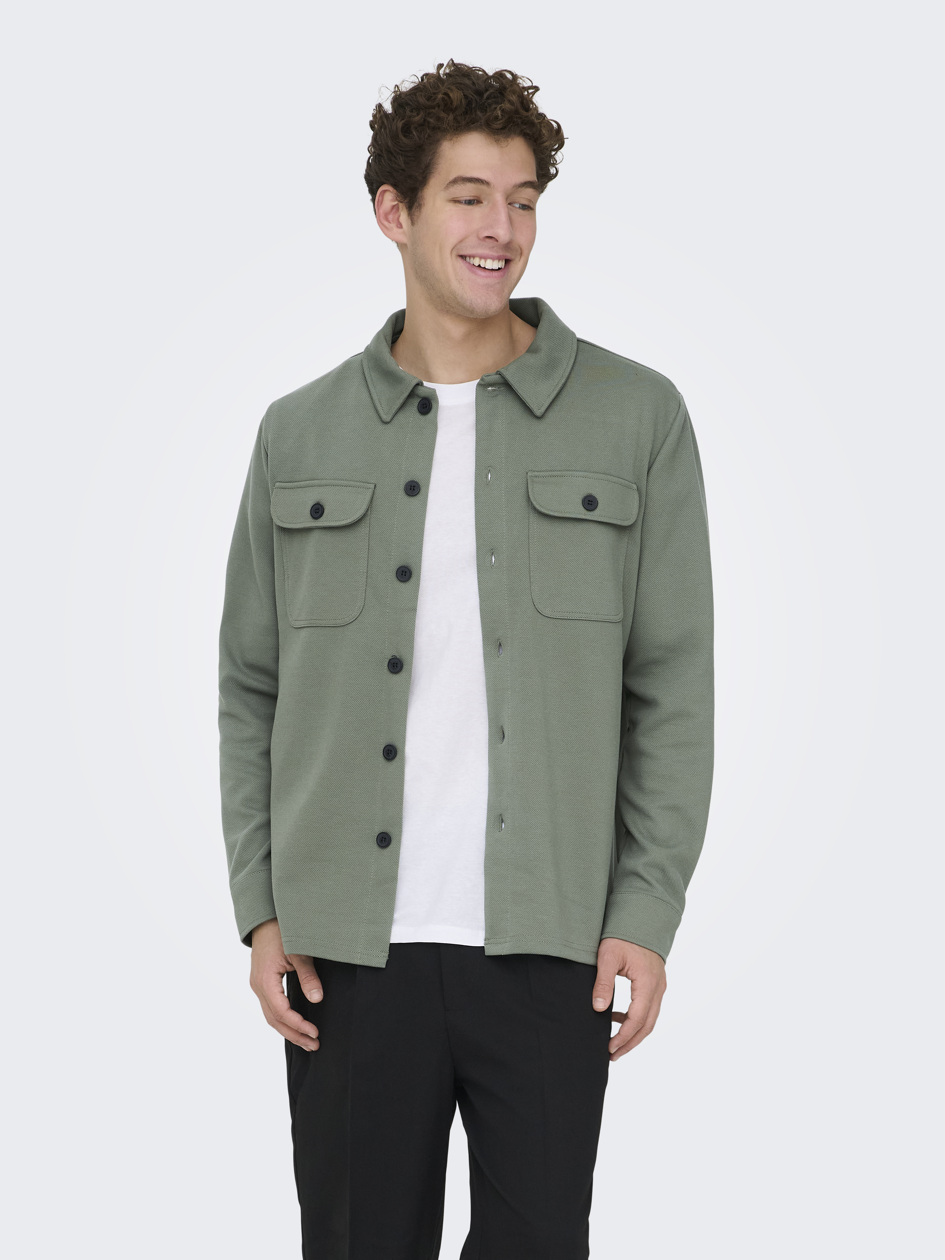 THE CLASIK 24aw 46 美品　OVERSHIRT Onsnewkodyl overshirt sweat noos | Only & Sons | Jeansinn.nl