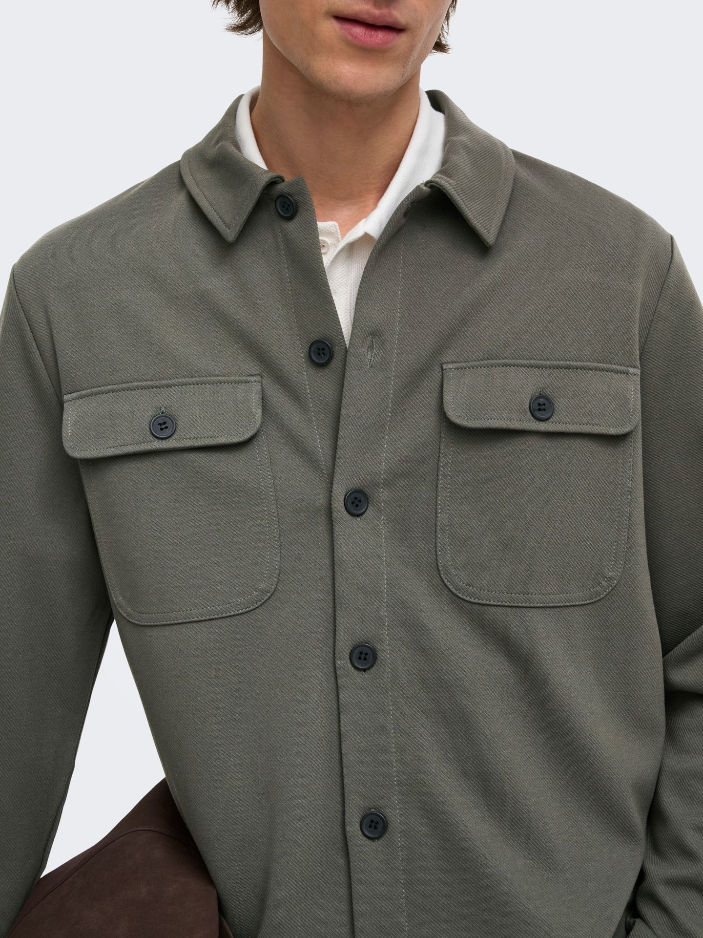 Only & Sons ONSNEWKODYL OVERSHIRT SWEAT NOOS Beluga 2900167931033