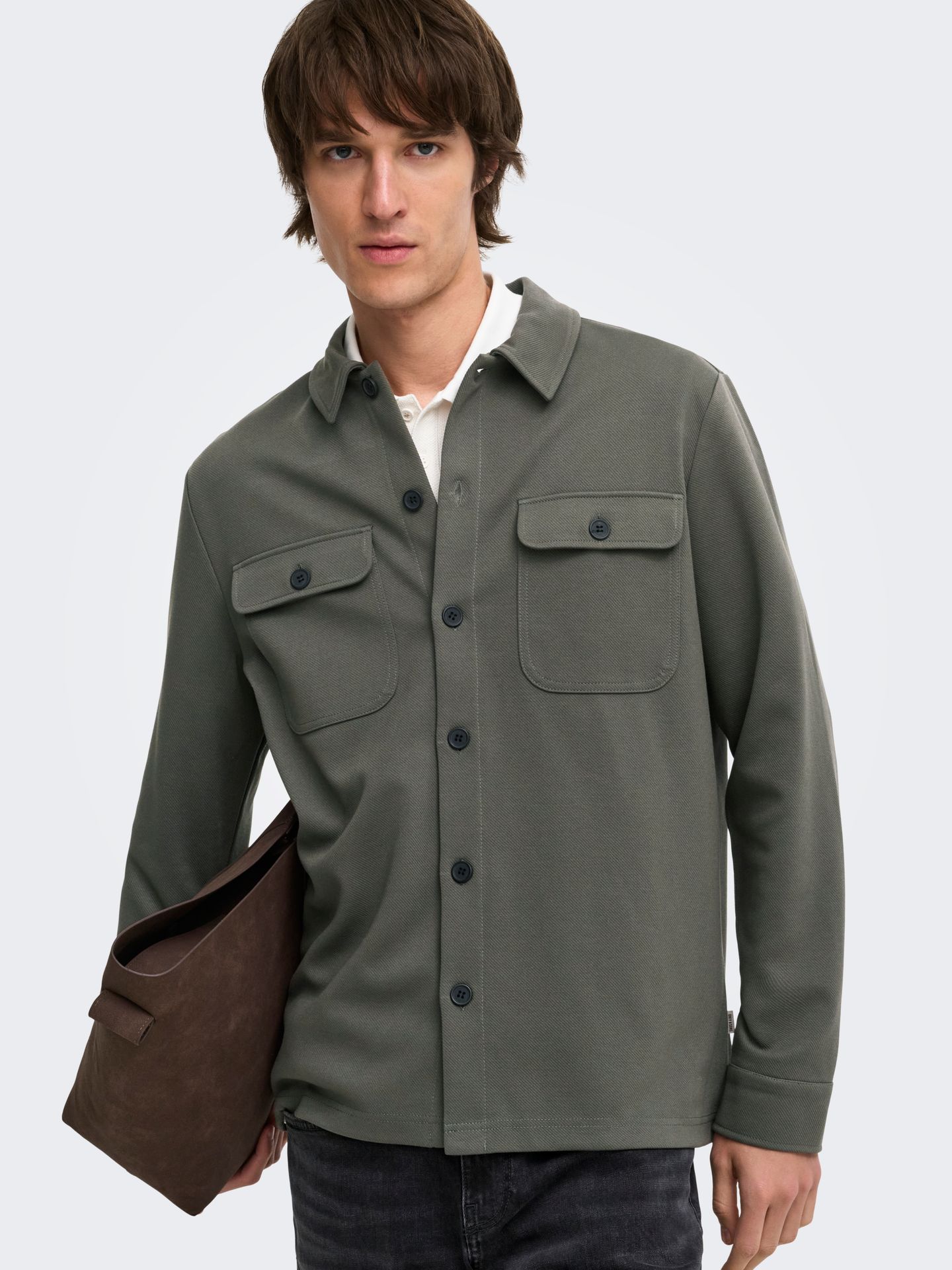Only & Sons ONSNEWKODYL OVERSHIRT SWEAT NOOS Beluga 2900167931033