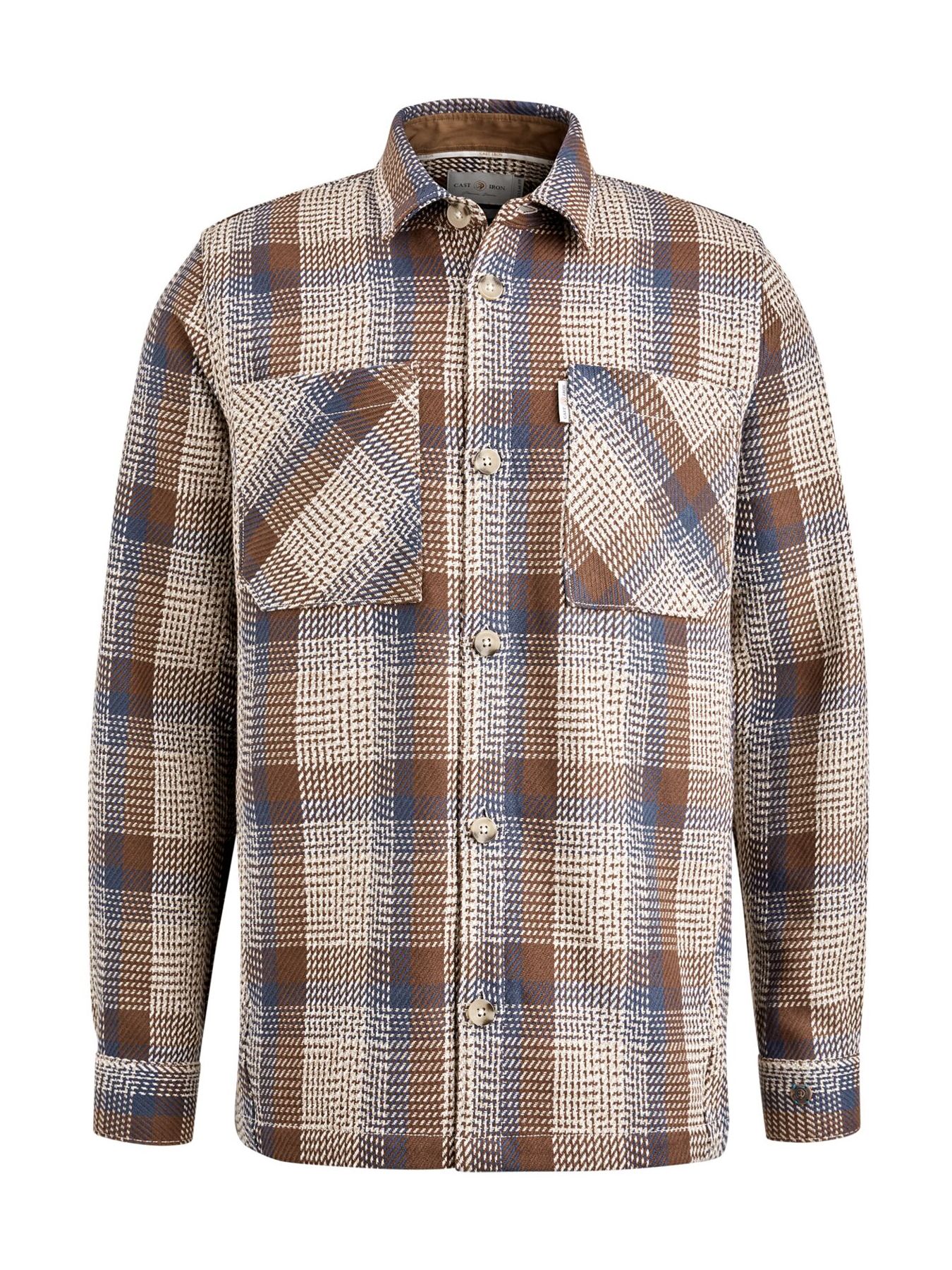 Cast Iron Long Sleeve Shirt Heavy Check Partridge 00107398-8063