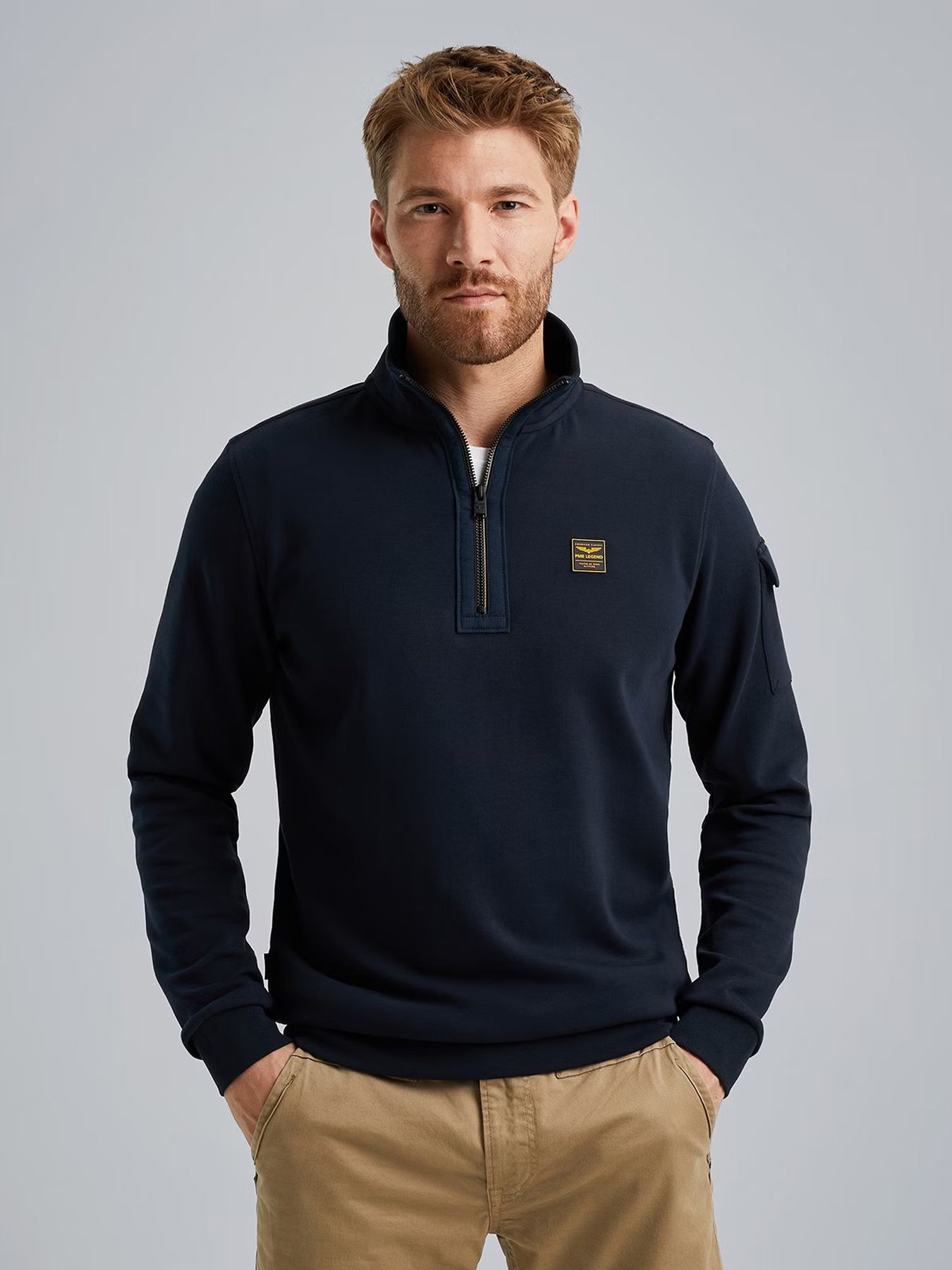 Half zip collar interlock jersey