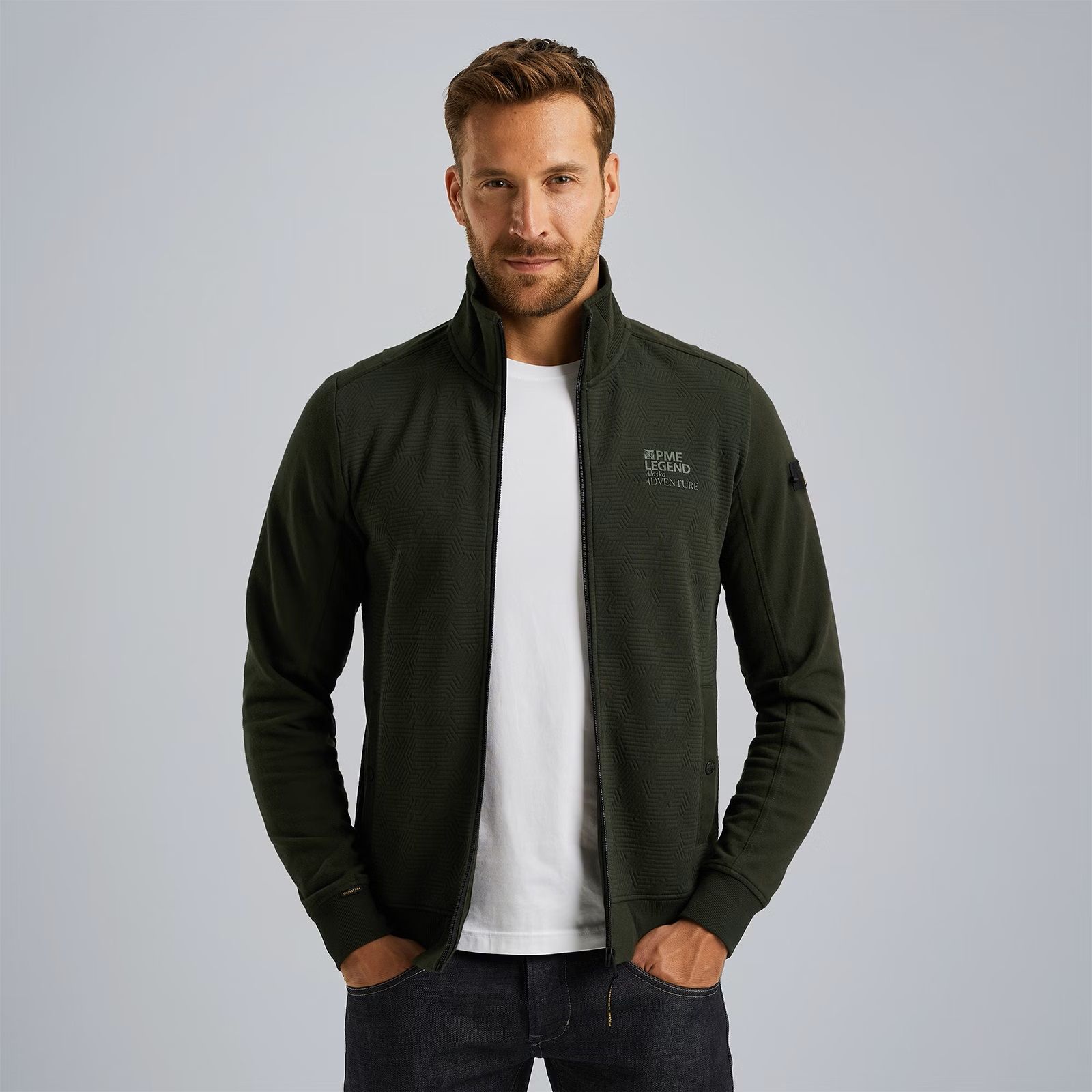 Zip jacket jacquard interlock swea