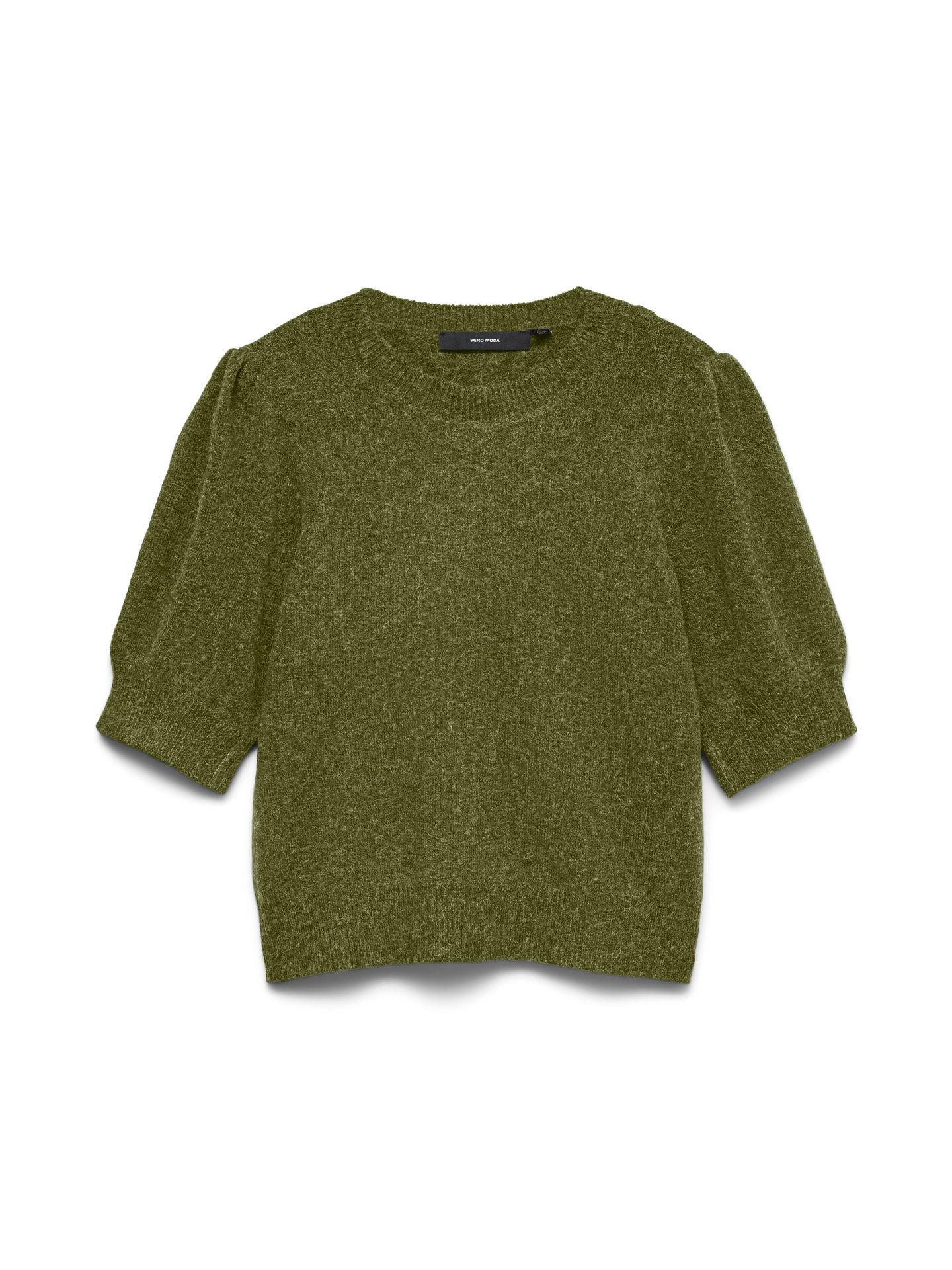 Vero Moda VMDOFFY 2/4 O-NECK PULLOVER GA NOOS Sphagnum/WHITE MELANGE 00107516-EKA26011400003618