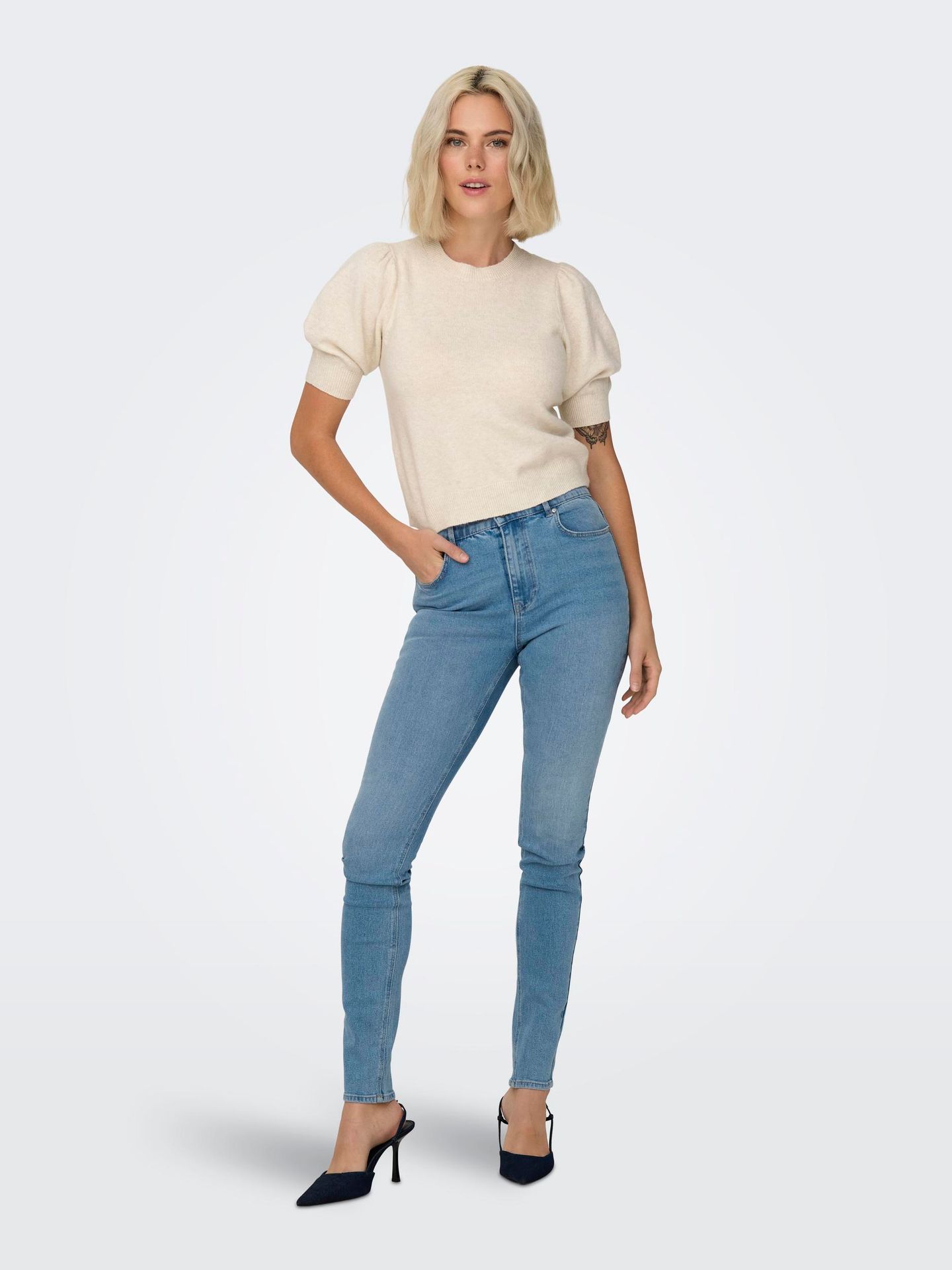 Only ONLRICA LIFE 2/4 PULLOVER KNT NOOS Birch/W. Melange 2900145623035 Only ONLRICA LIFE 2/4 PULLOVER KNT NOOS Birch/W. Melange 2900145623035