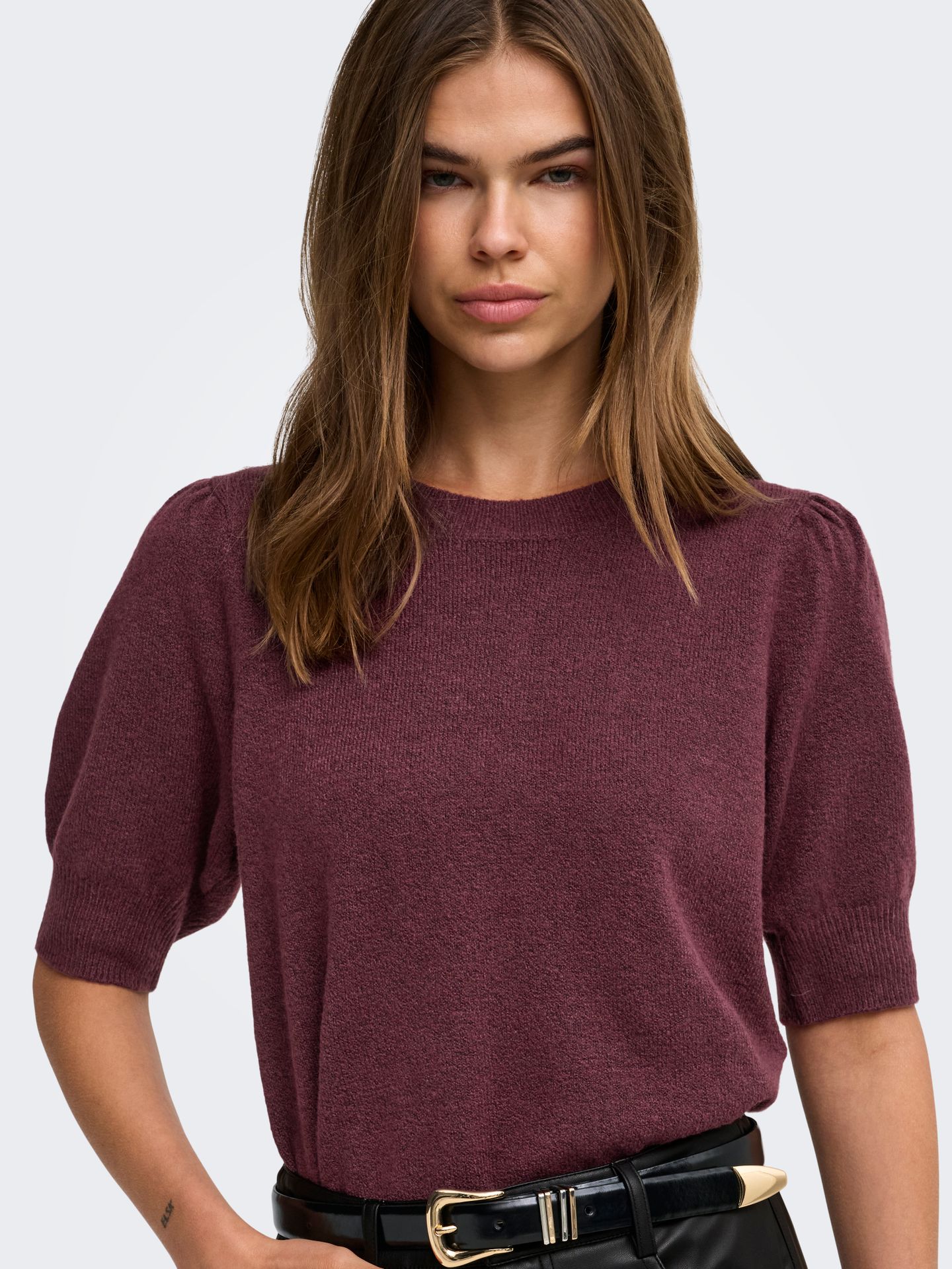 Only ONLRICA LIFE 2/4 PULLOVER KNT NOOS Zinfandel/Melange 2900168150044