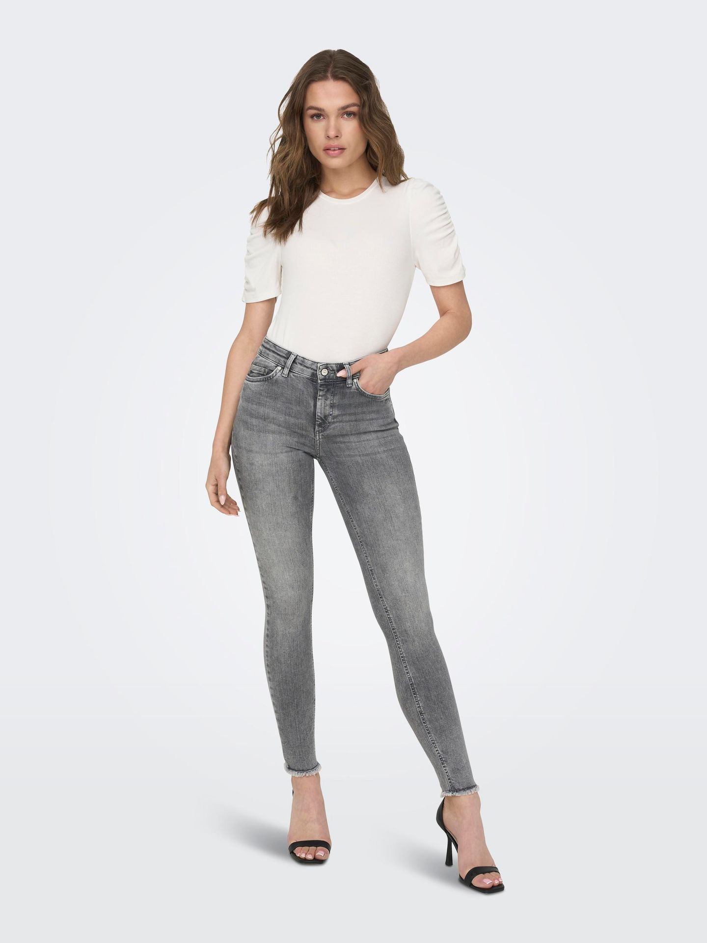 Only ONLBLUSH MID SK ANK RW REA0918 NOOS Grey Denim 2900145625015 Only ONLBLUSH MID SK ANK RW REA0918 NOOS Grey Denim 2900145625015