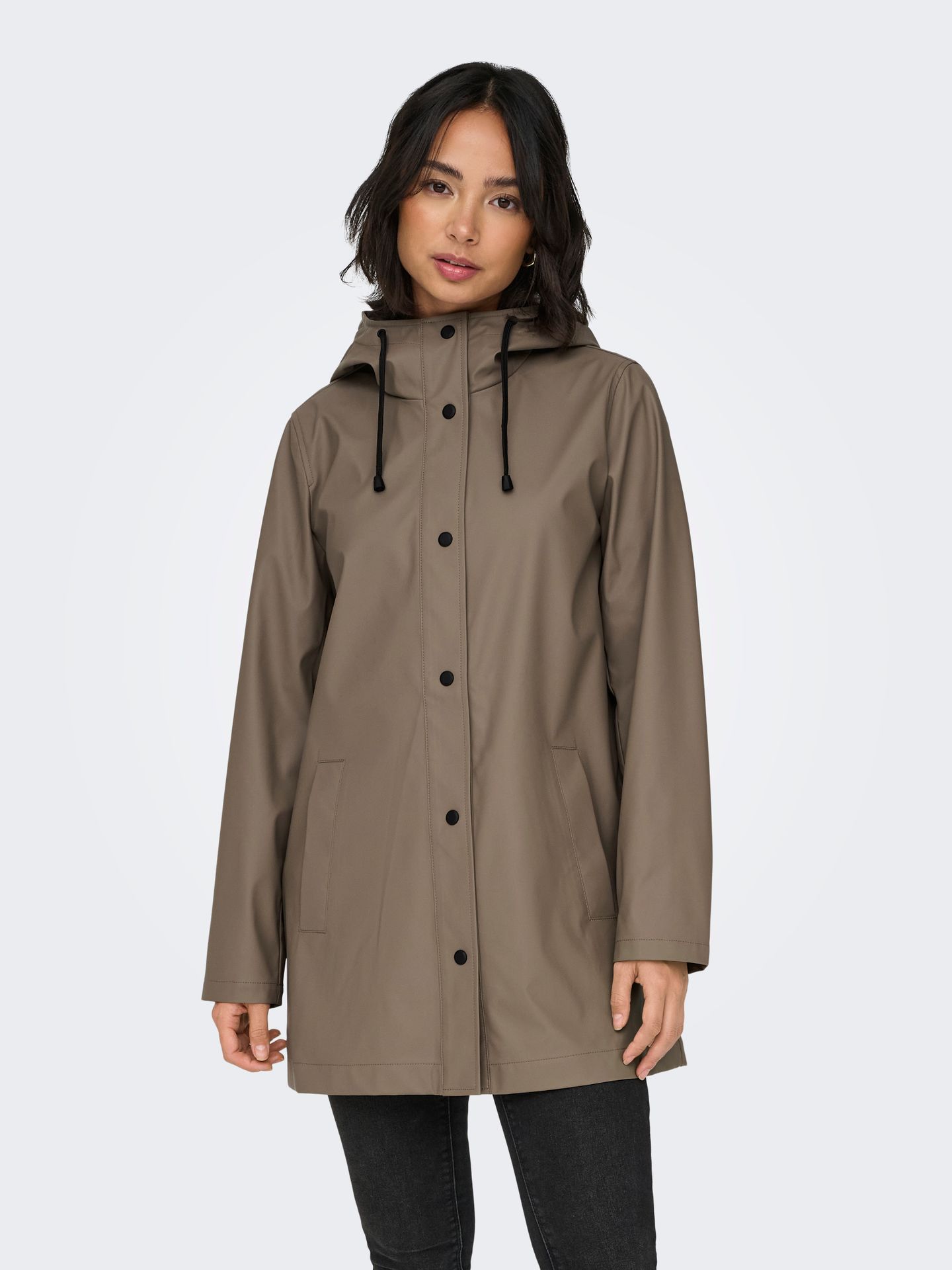 Only ONLNEWELLEN RAINCOAT OTW CC Walnut 00107520-EKA26011400000945